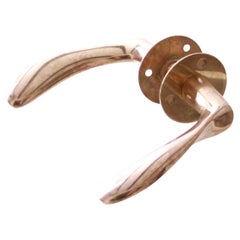 Arne Jacobsen Solid Brass Lever Door Handles, Scandinavian Modern Design