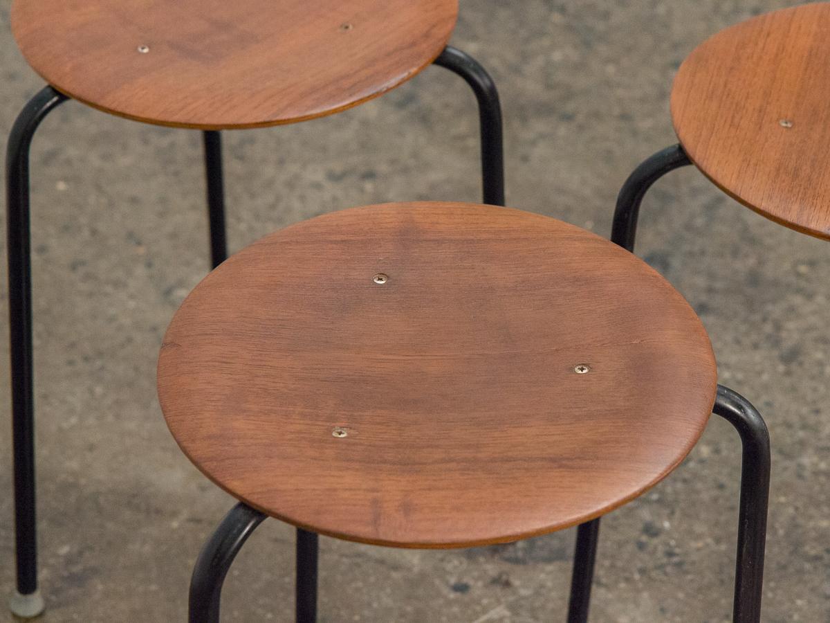 Teak Arne Jacobsen Stacking Dot Stools
