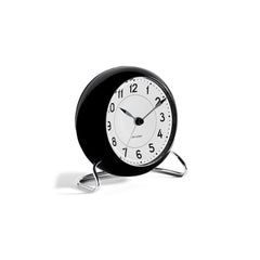 Orologio da tavolo "Station" di Arne Jacobsen, bianco, Ø 4,3 pollici