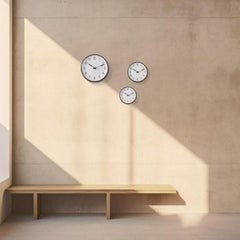Orologio da parete "Station" di Arne Jacobsen, bianco, Ø 6,5 in
