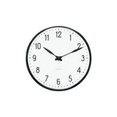 Orologio da parete "Station" di Arne Jacobsen, bianco, Ø 6,5 in