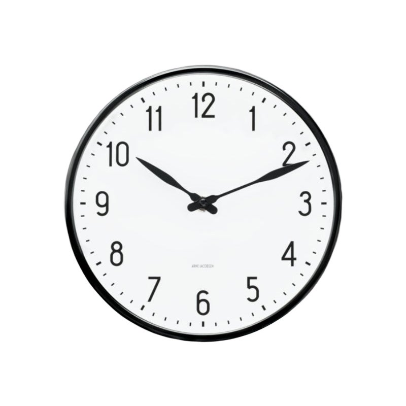 Arne Jacobsen 'Station' Wall Clock, White, Ø 8.3 in