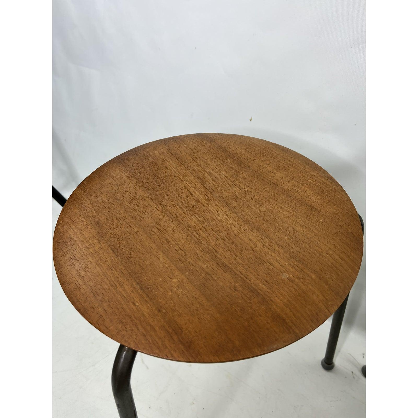 Mid-Century Modern Arne Jacobsen Style Danish Teak Stacking Stools, a Pair