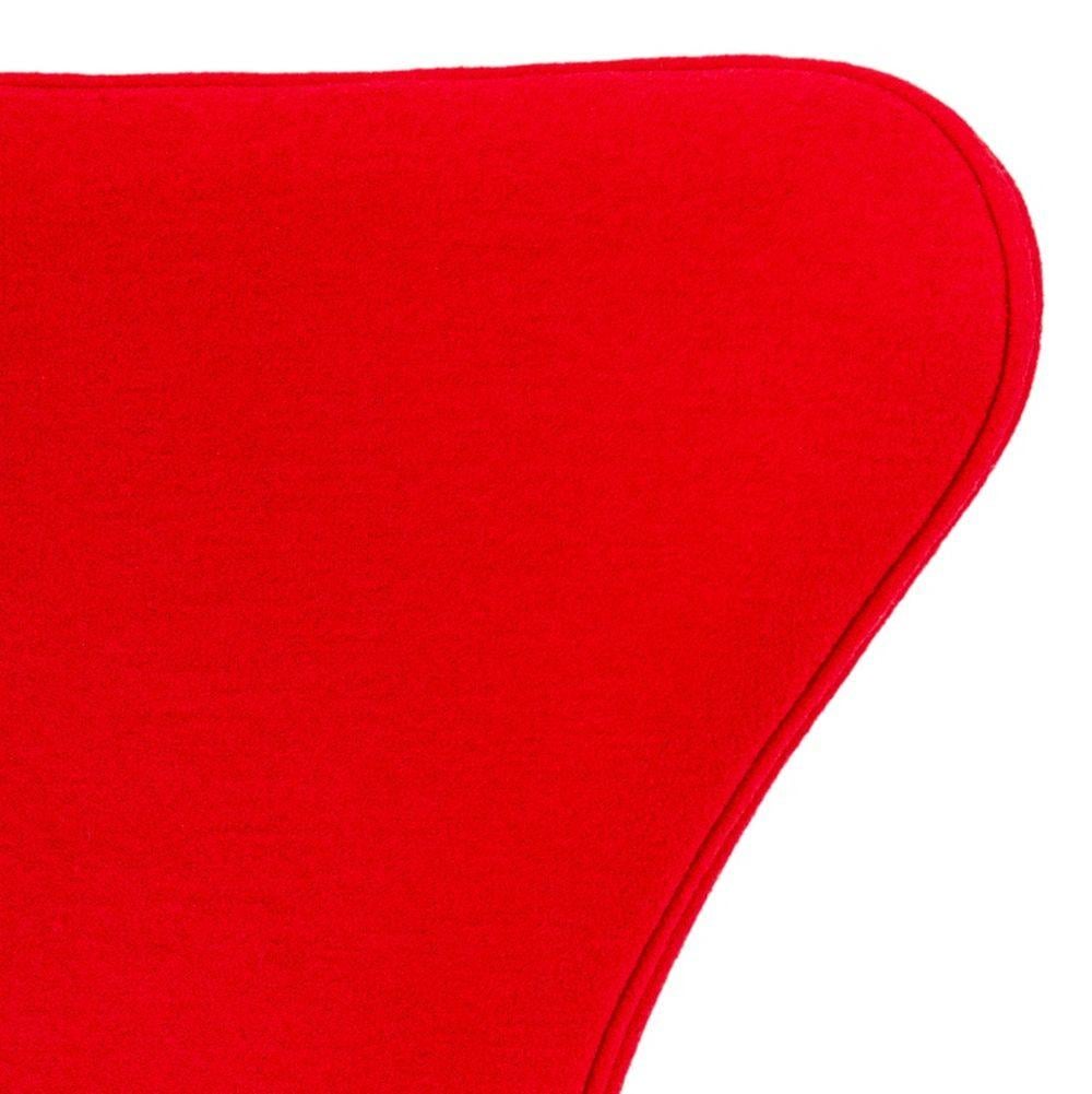Arne Jacobsen Style Egg Chair, chaise pivotante de style moderne danois, avec revêtement rouge. 43