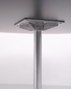 Arne Jacobsen Super-Circular Coffee Table Model A203 Black Laminate & Aluminium