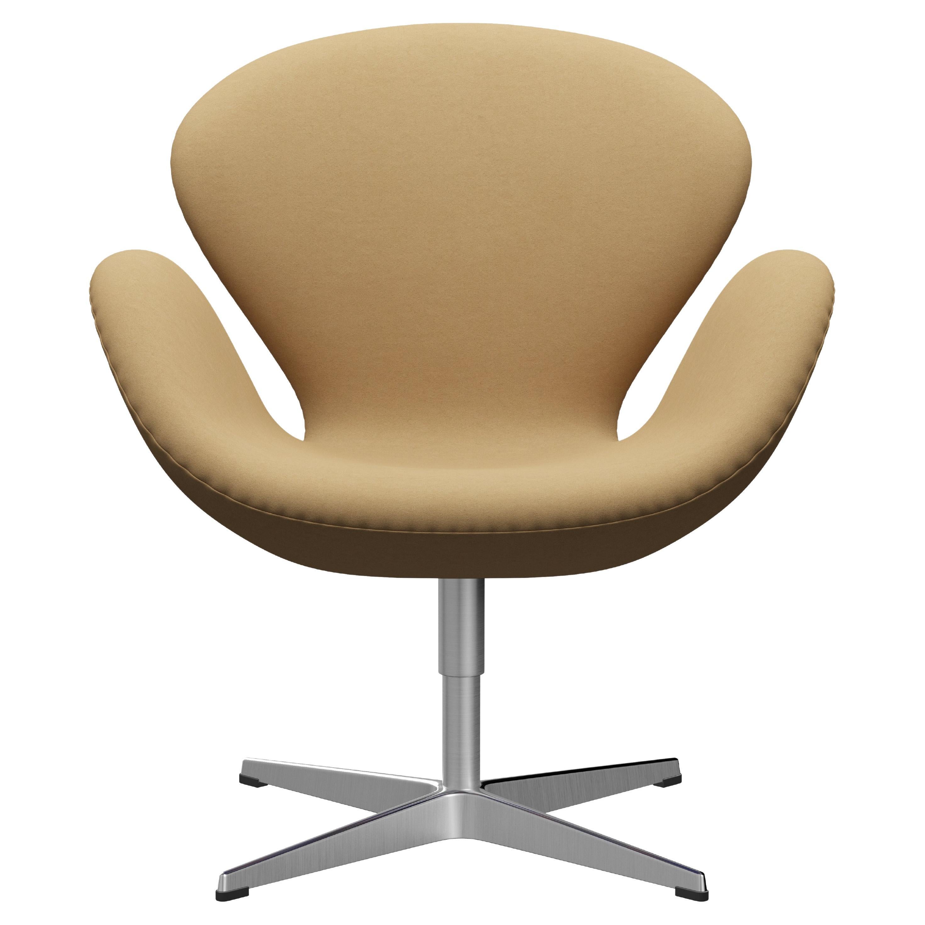 Arne Jacobsen 'Swan' Chair for Fritz Hansen in Fabric Upholstery (Cat. 3) For Sale