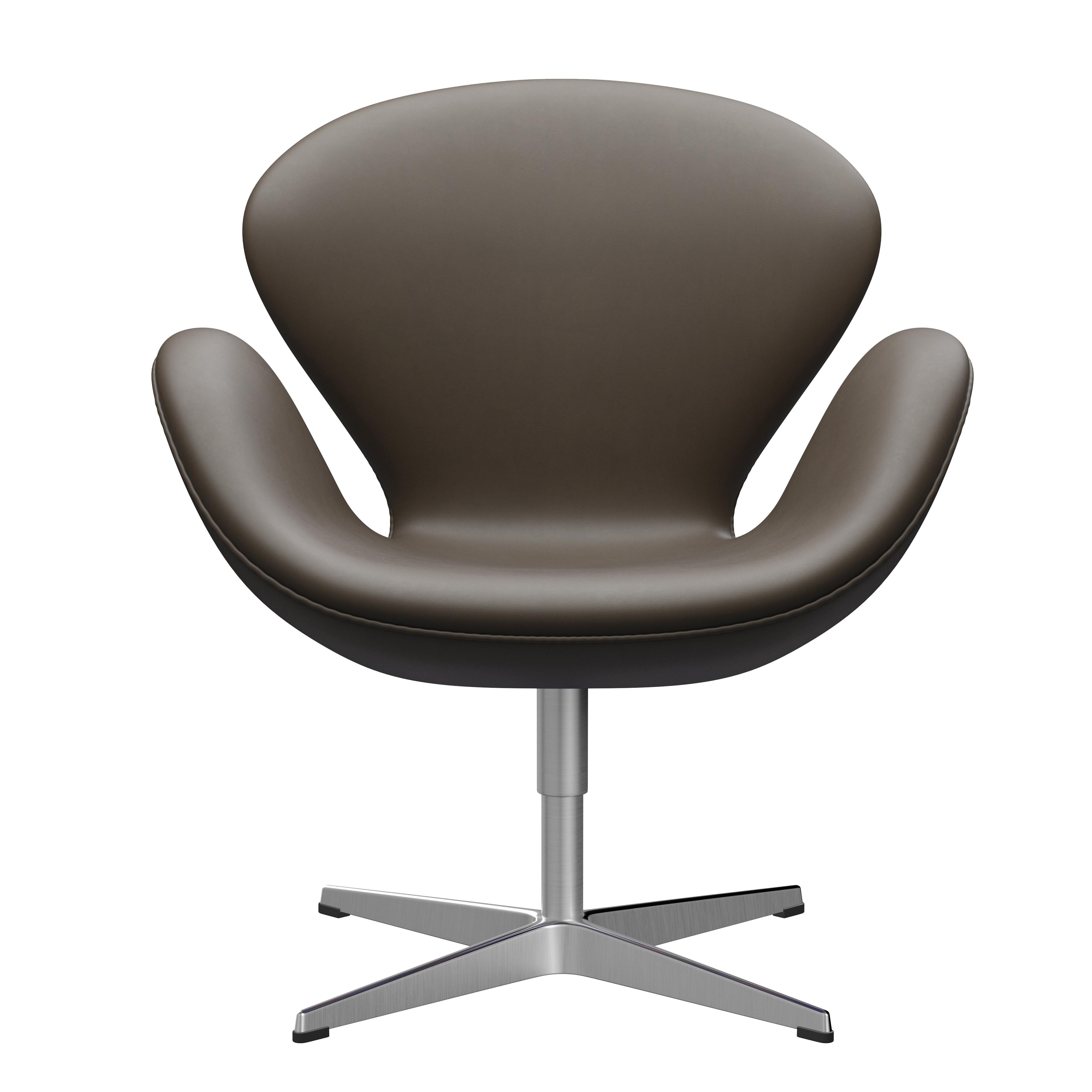 Arne Jacobsen 'Swan' Chair for Fritz Hansen in Leather Upholstery (Cat. 3) For Sale 10
