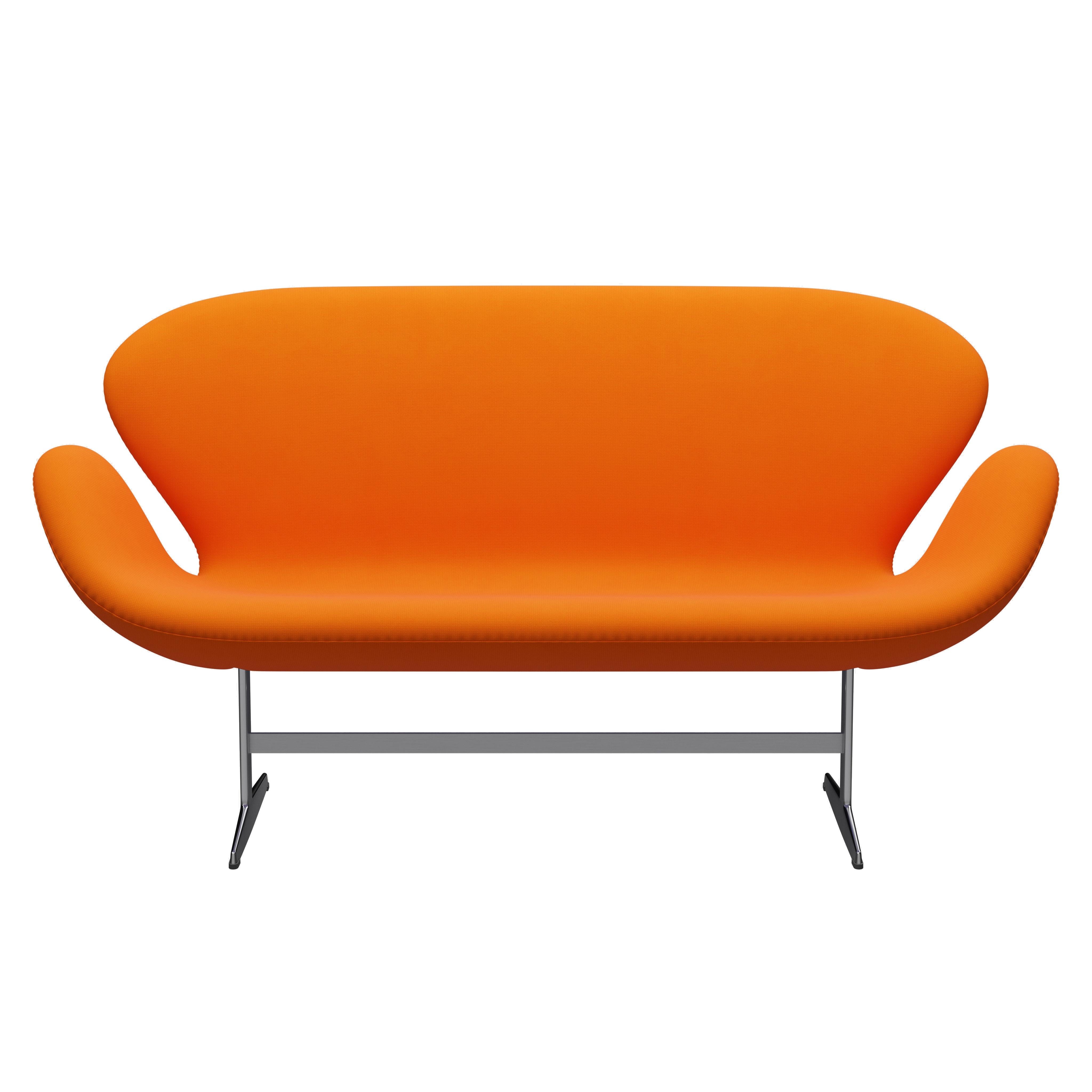Metal Arne Jacobsen 'Swan' Sofa for Fritz Hansen in Fabric Upholstery (Cat. 1) For Sale