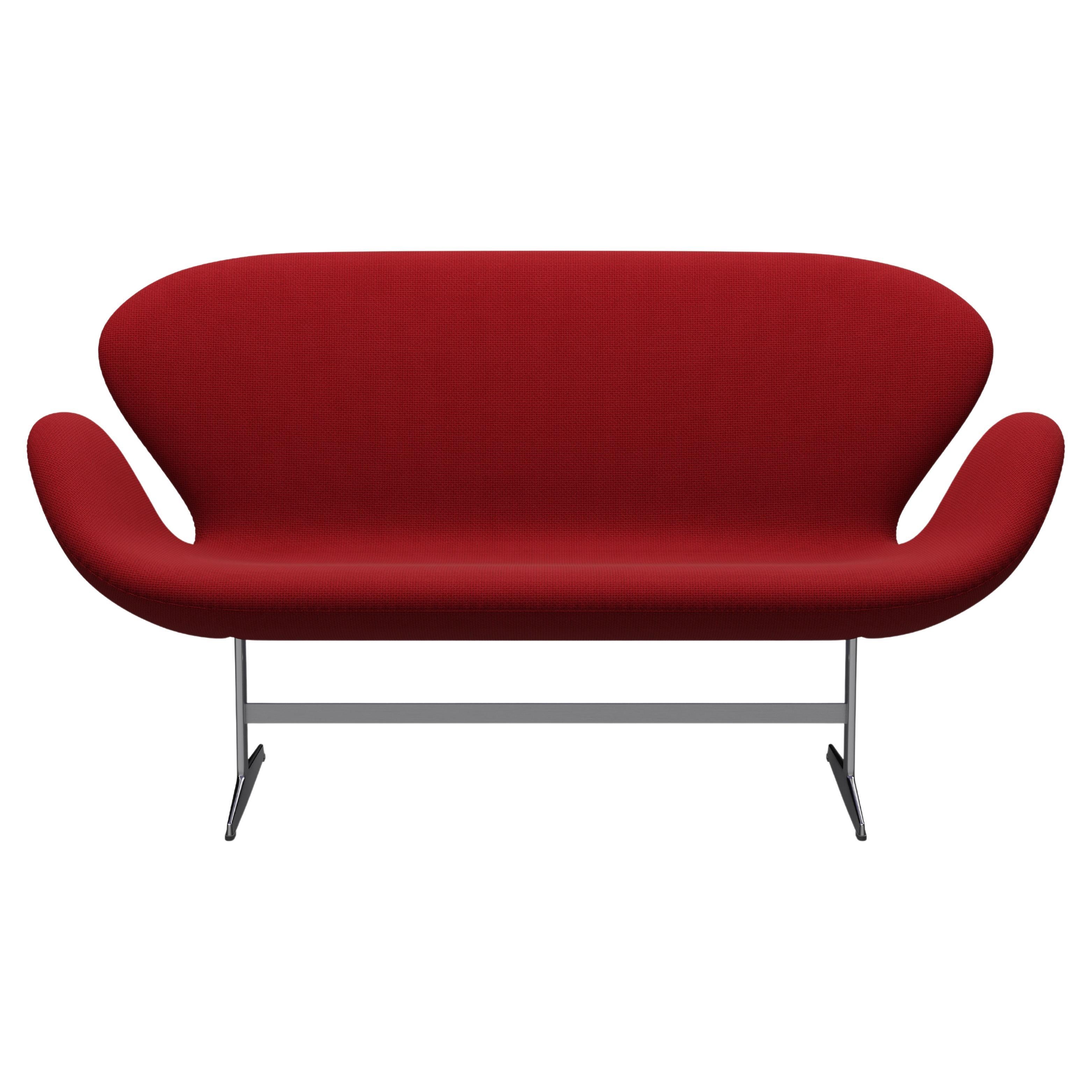 Sofá "Cisne" de Arne Jacobsen para Fritz Hansen en tapicería de tela (Cat. 1)