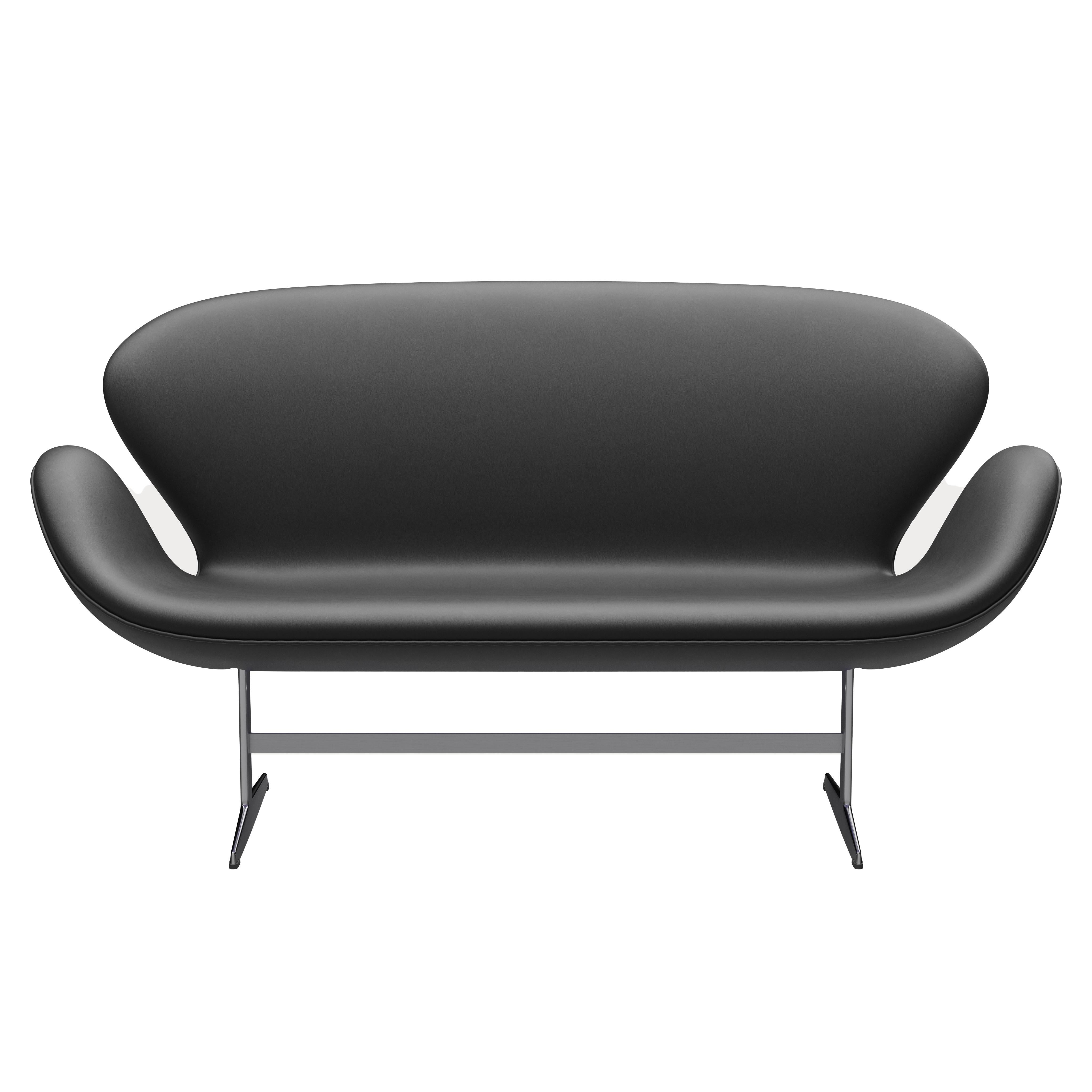 Arne Jacobsen 'Swan' Sofa for Fritz Hansen in Leather Upholstery (Cat. 3) For Sale 1
