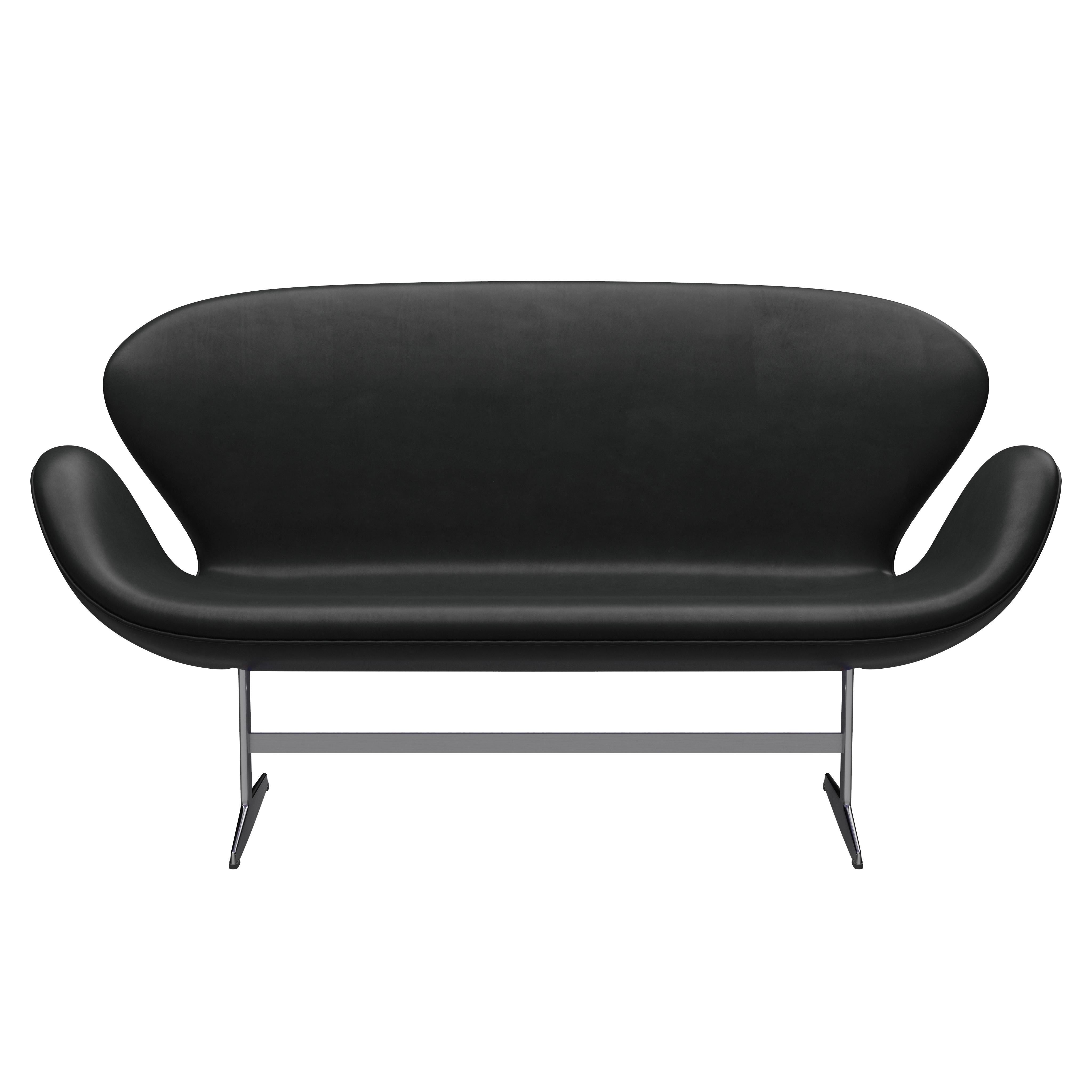 Arne Jacobsen 'Swan' Sofa for Fritz Hansen in Leather Upholstery (Cat. 5) For Sale 4