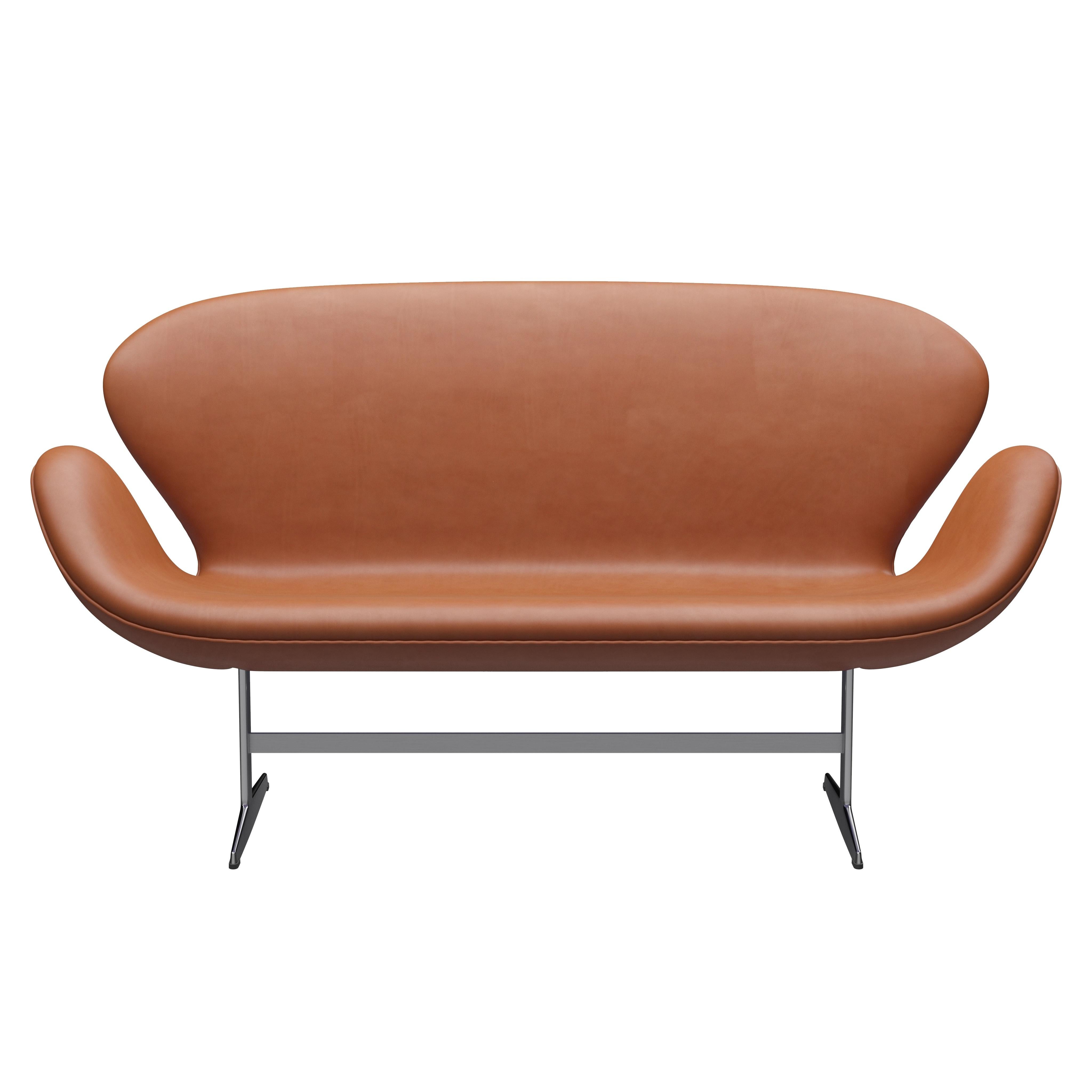 Arne Jacobsen 'Swan' Sofa for Fritz Hansen in Leather Upholstery (Cat. 5) For Sale 6