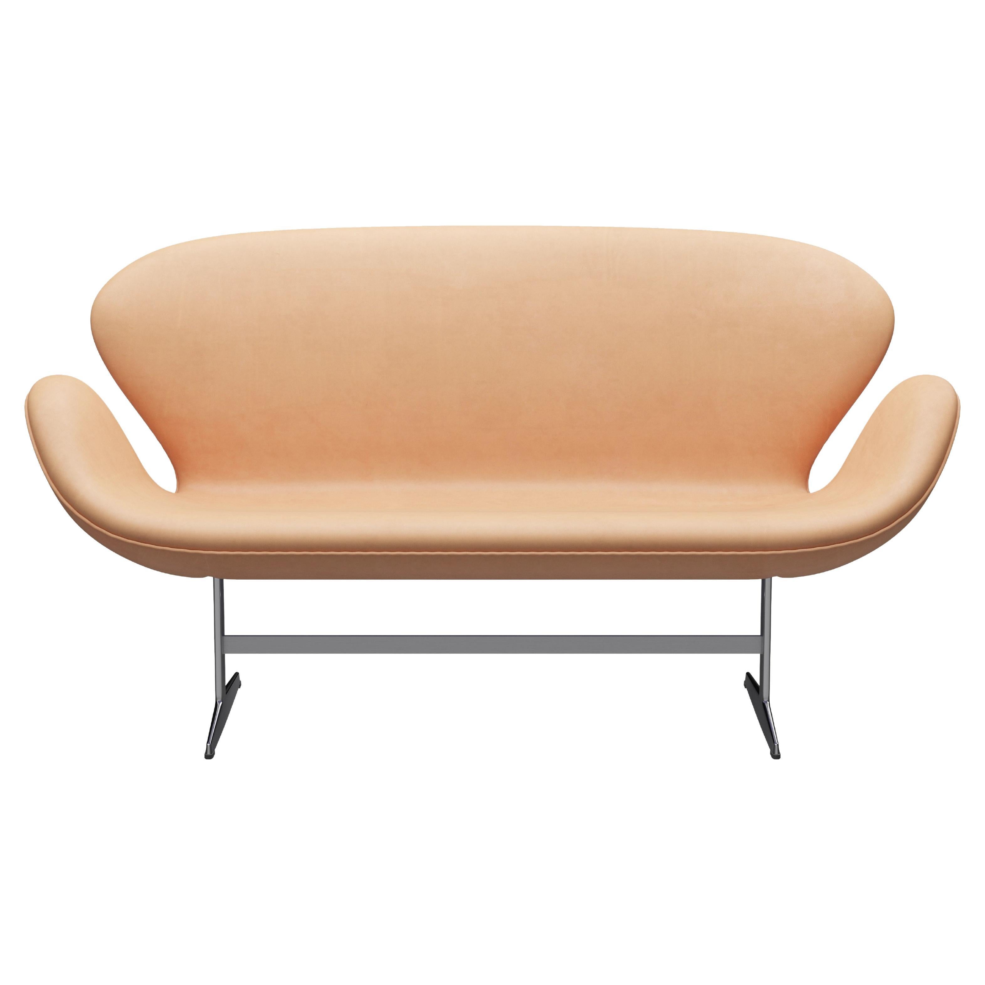 Arne Jacobsen 'Swan' Sofa für Fritz Hansen mit Lederpolsterung (Cat. 5)