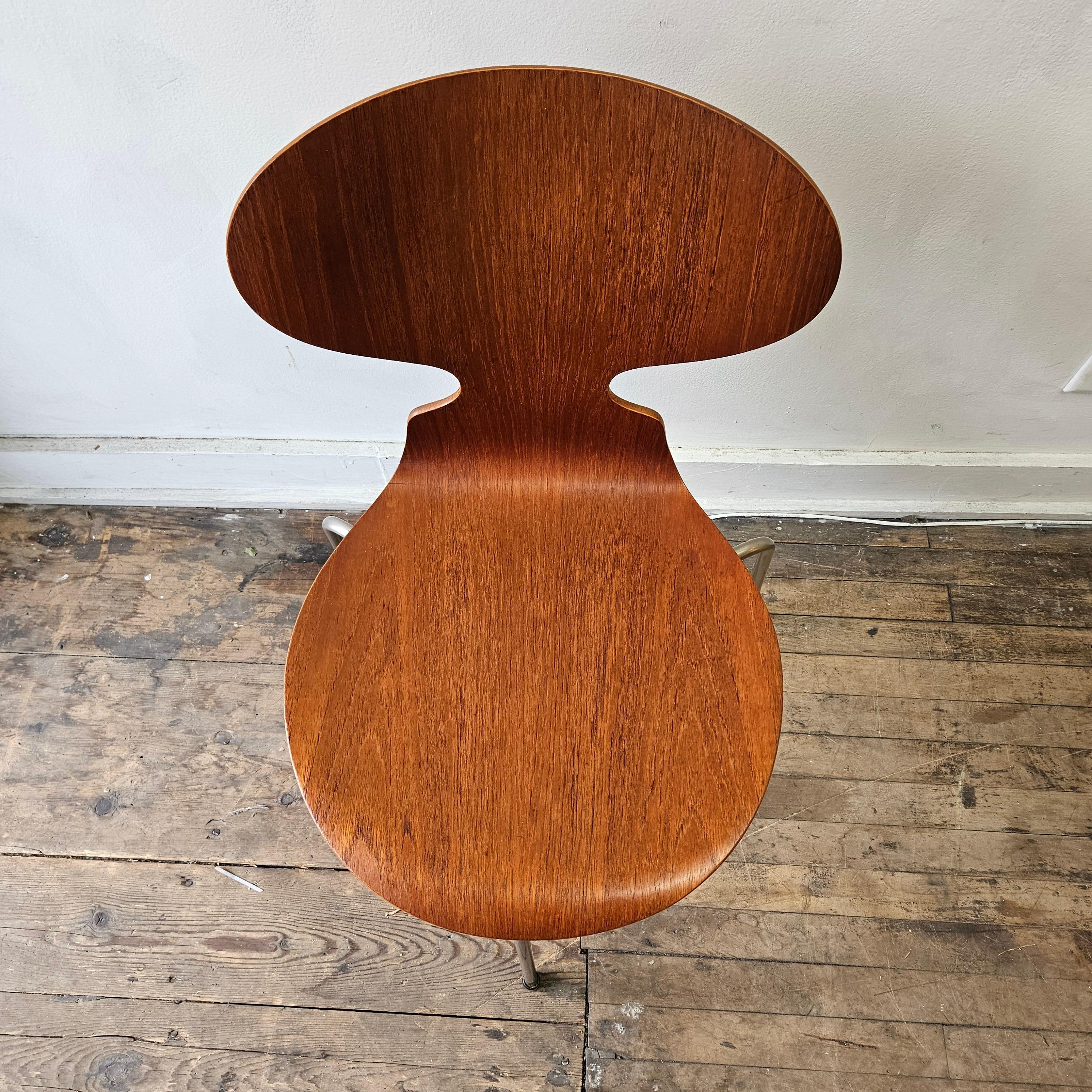 Scandinavian Modern Arne Jacobsen Teak Ant Dining Chair for Fritz Hansen