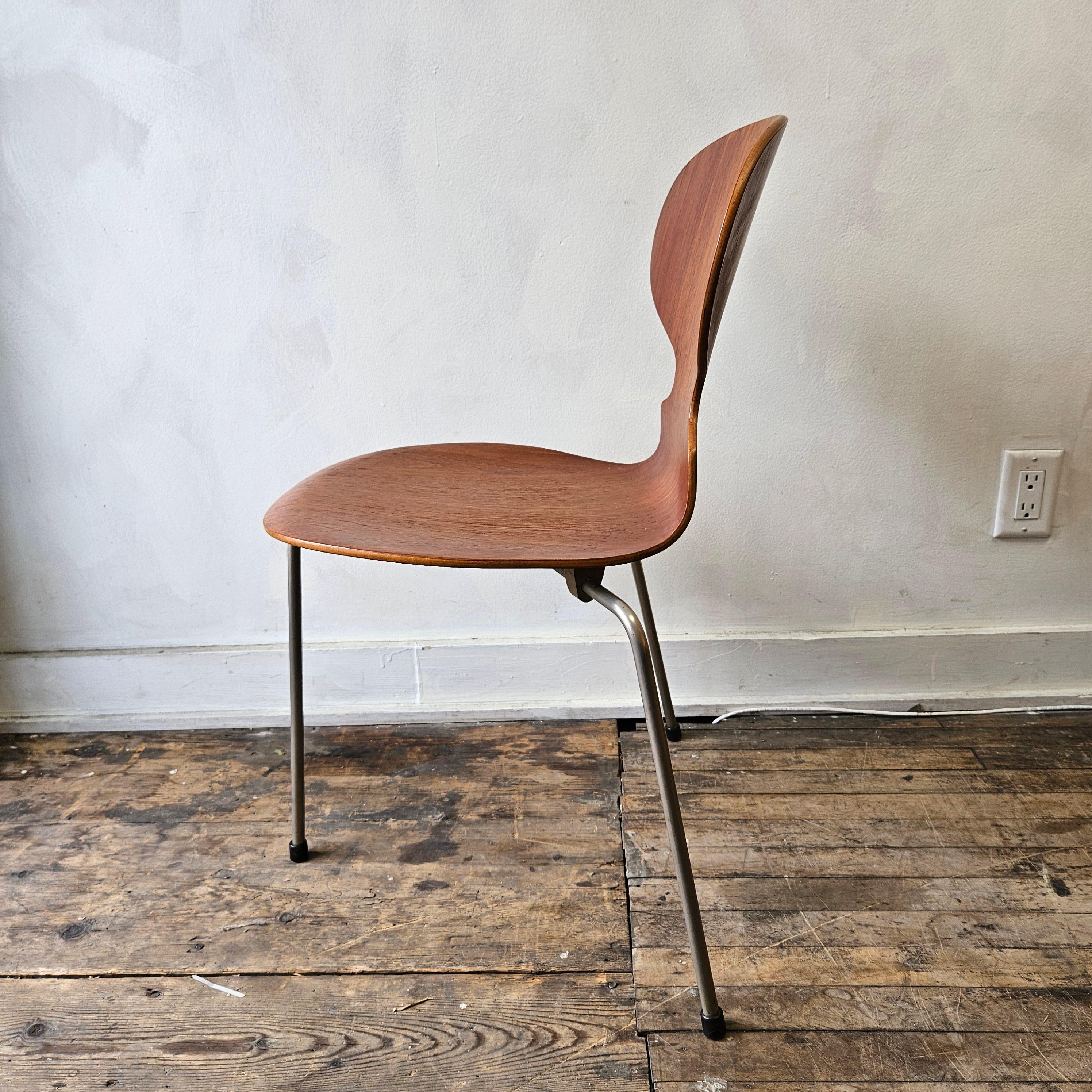 Danish Arne Jacobsen Teak Ant Dining Chair for Fritz Hansen