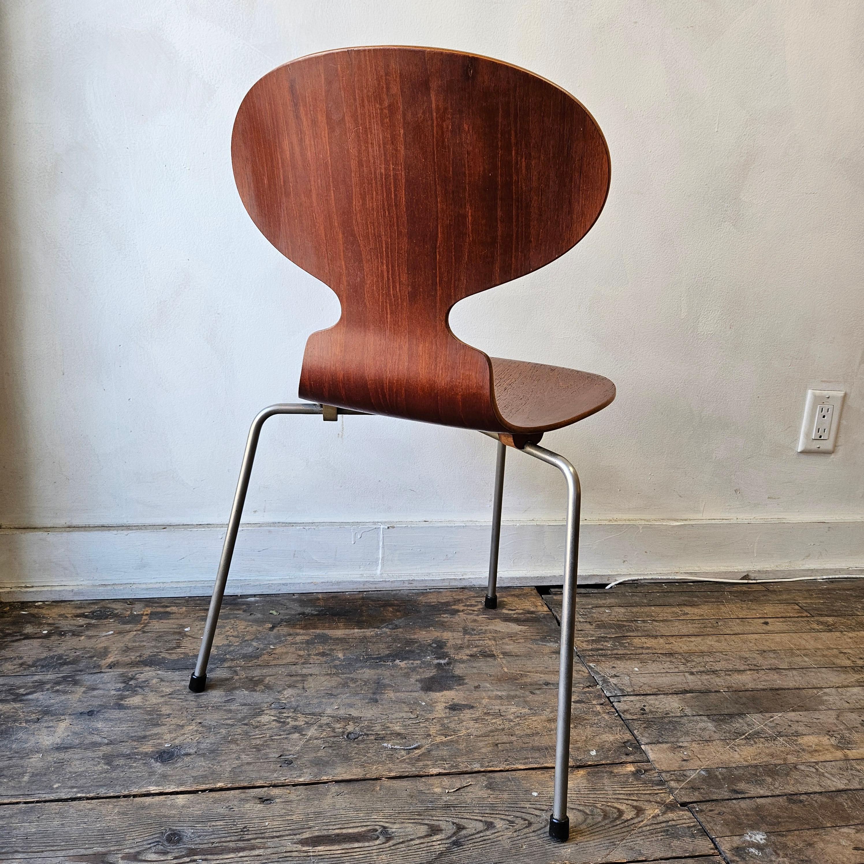 20th Century Arne Jacobsen Teak Ant Dining Chair for Fritz Hansen
