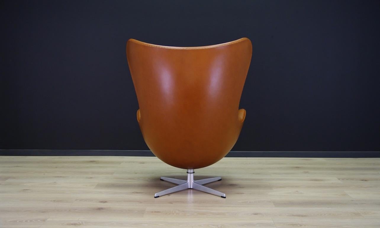 Arne Jacobsen the Egg Chair Elegance Leather Retro For Sale 4