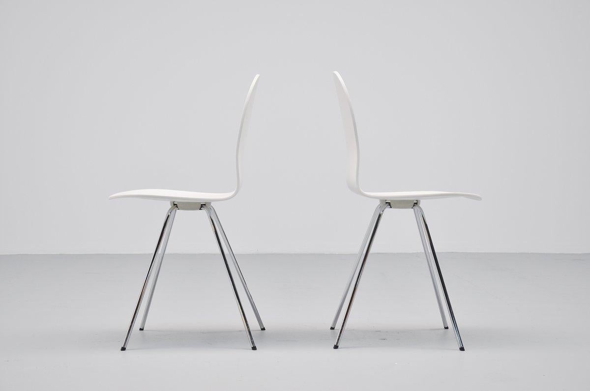 Arne Jacobsen Tongue Chairs Fritz Hansen, 1970s In Good Condition In Etten-Leur, NL