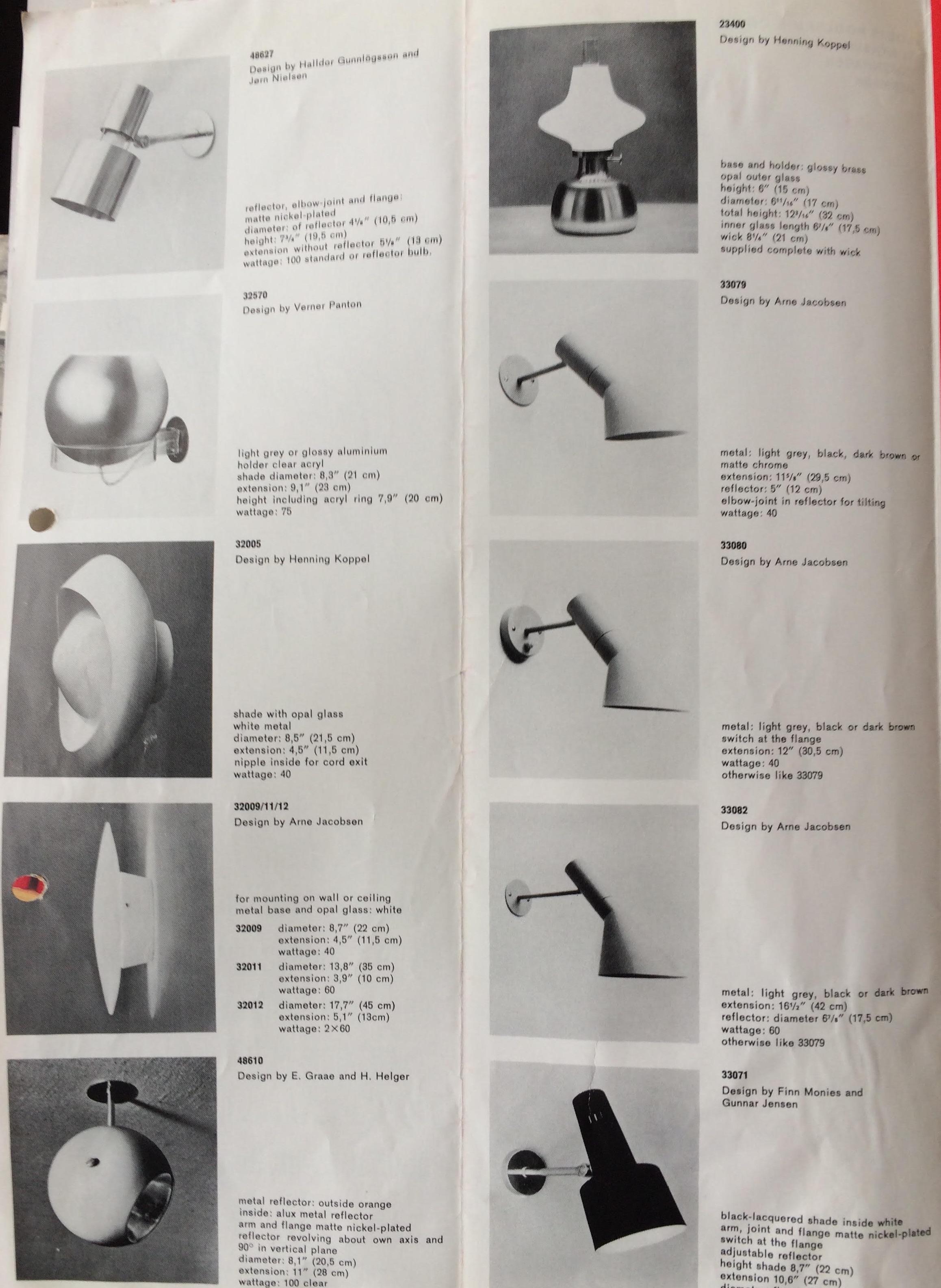 Steel Arne Jacobsen Visor Wall Spot 33080 Louis Poulsen, 1960s For Sale