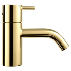 Retro Arne Jacobsen Vola Basin Faucet, Natural Brass, HV1-19 -03 Minimal Bath Fixture