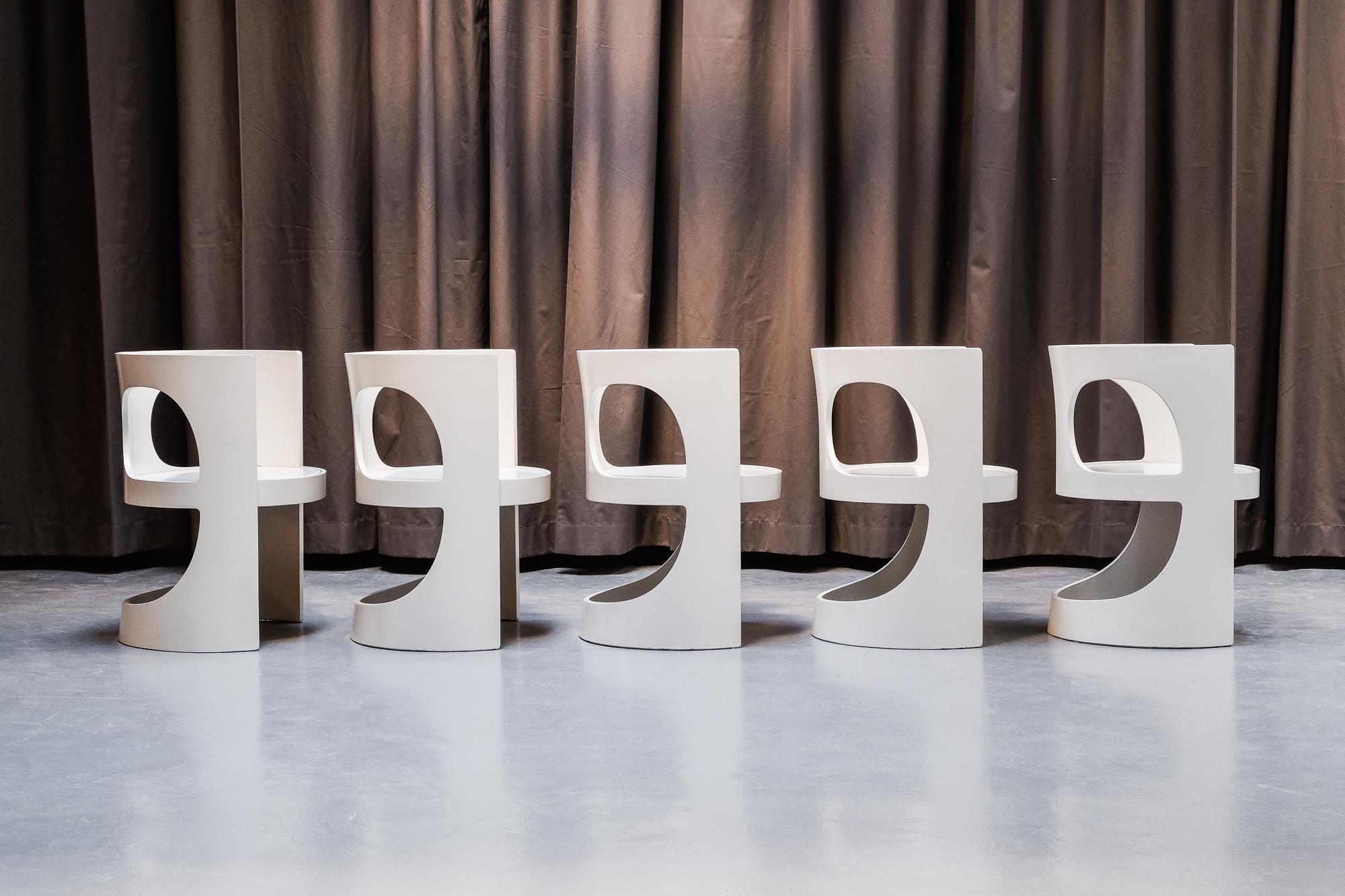 Arne Jacobsen White Lacquered Pre Pop Dining Room Set for Asko, 1969 9