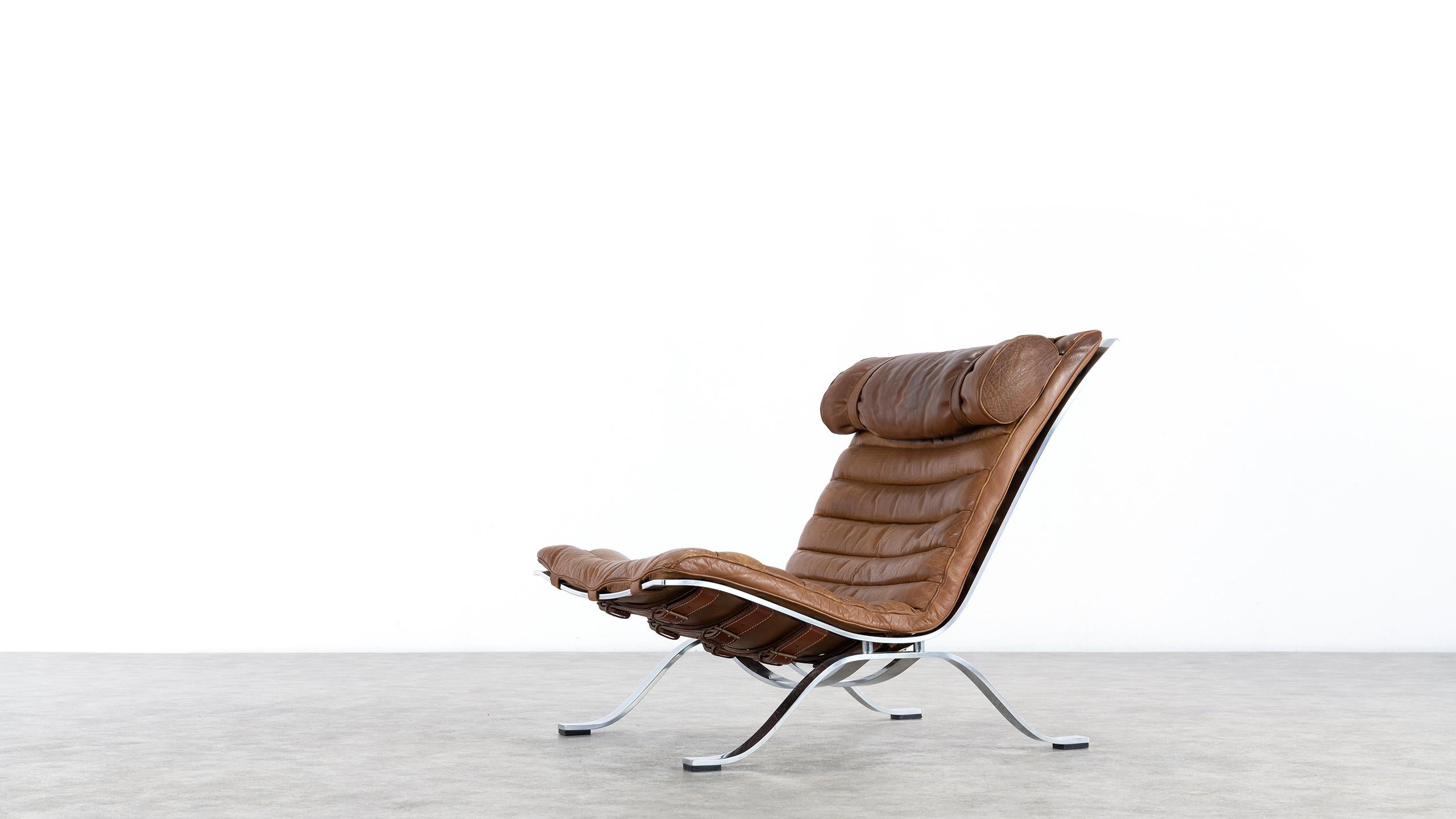Arne Norell, Ari Lounge Chair and Ottoman, 1966 or Norell Möbel, Aneby, Sweden 1