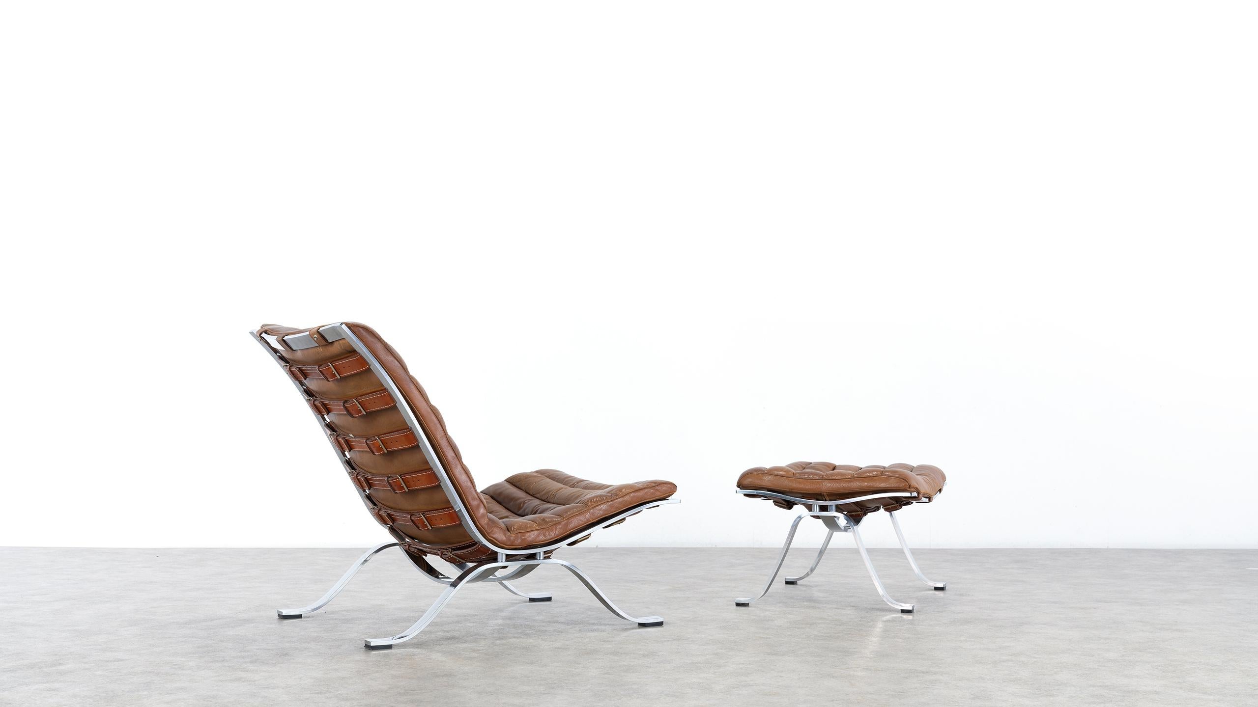 Arne Norell, Ari Lounge Chair and Ottoman, 1966 or Norell Möbel, Aneby, Sweden 11