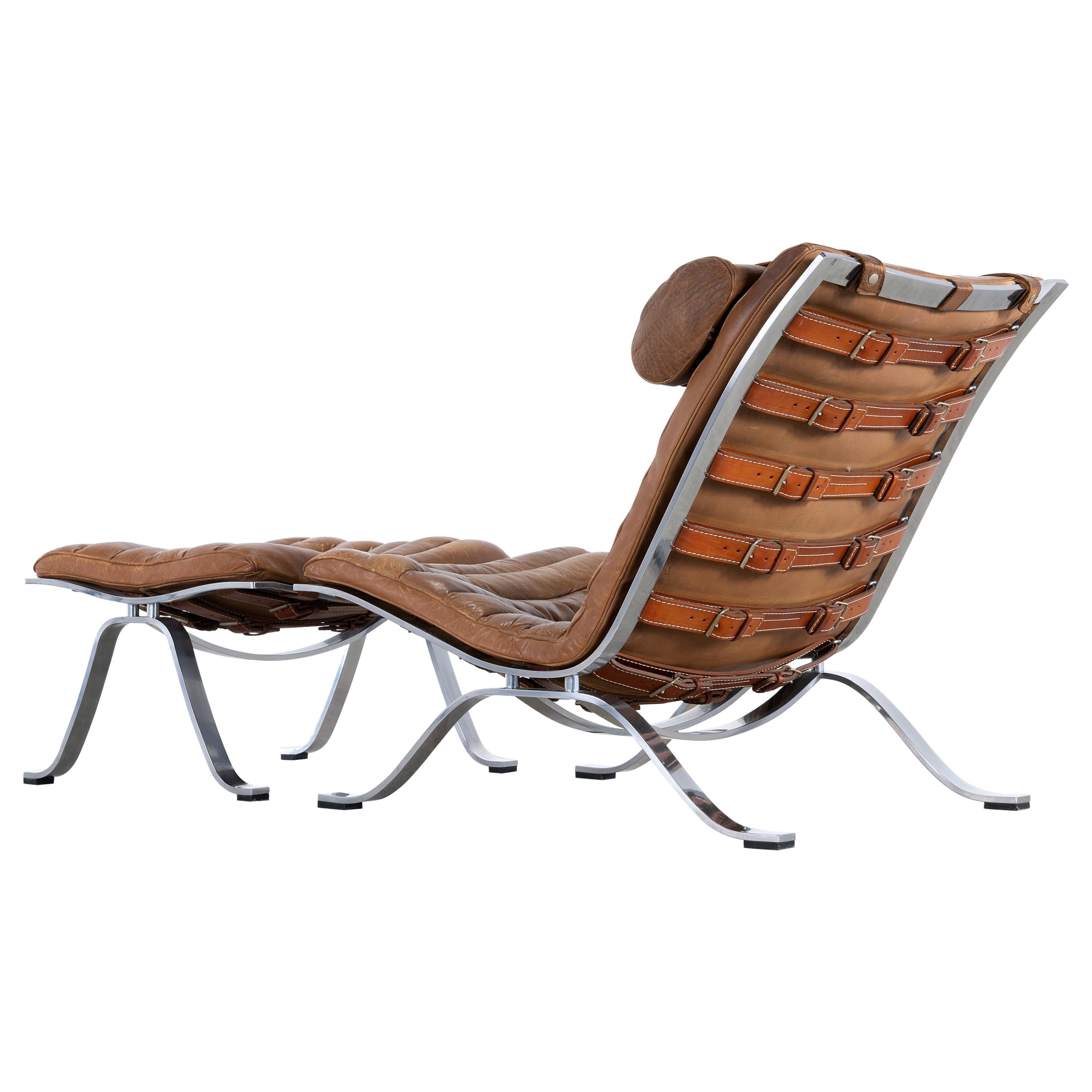 Arne Norell, Ari Lounge Chair and Ottoman, 1966 or Norell Möbel, Aneby, Sweden