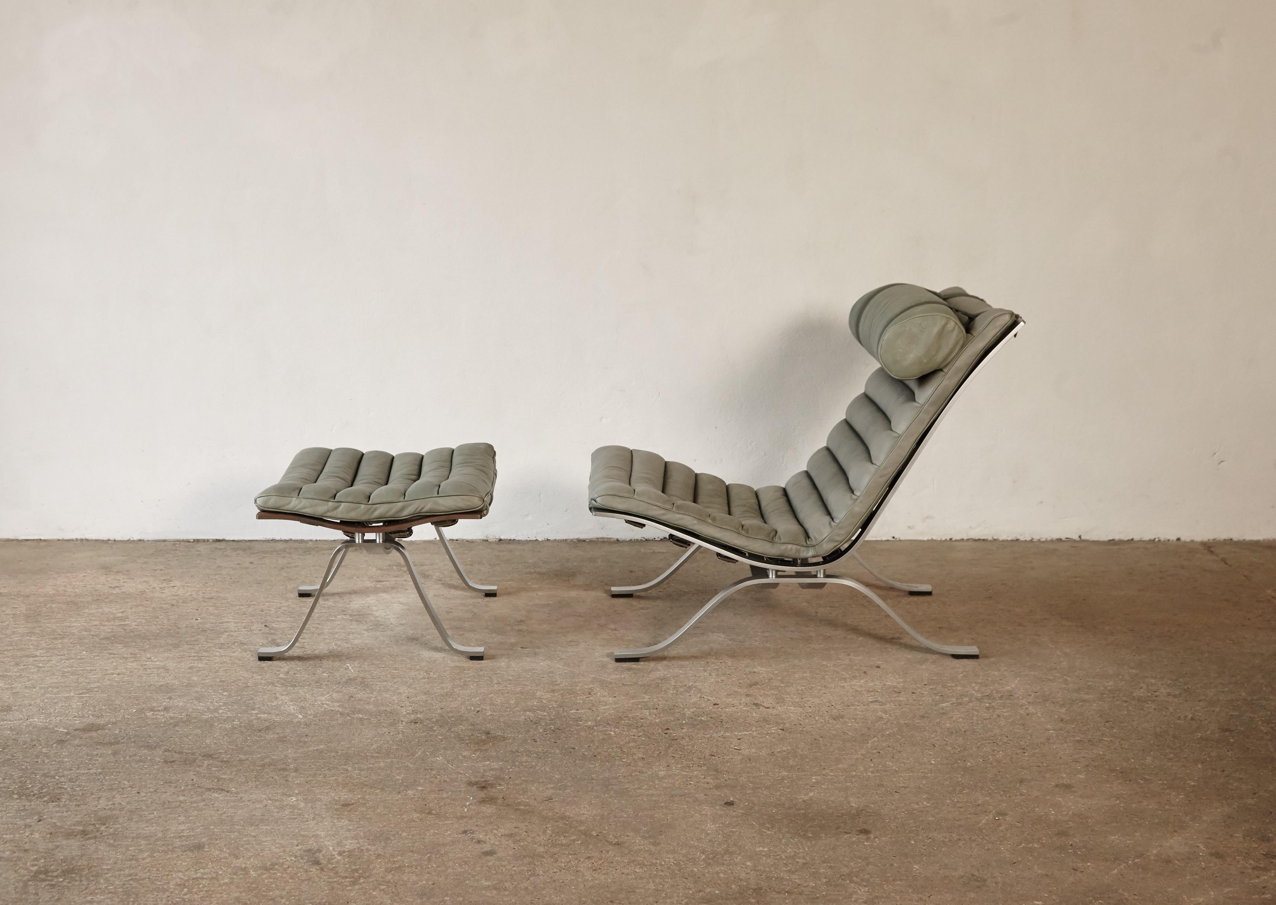 20th Century Arne Norell Ari Lounge Chair and Ottoman, 1970s, Sweden