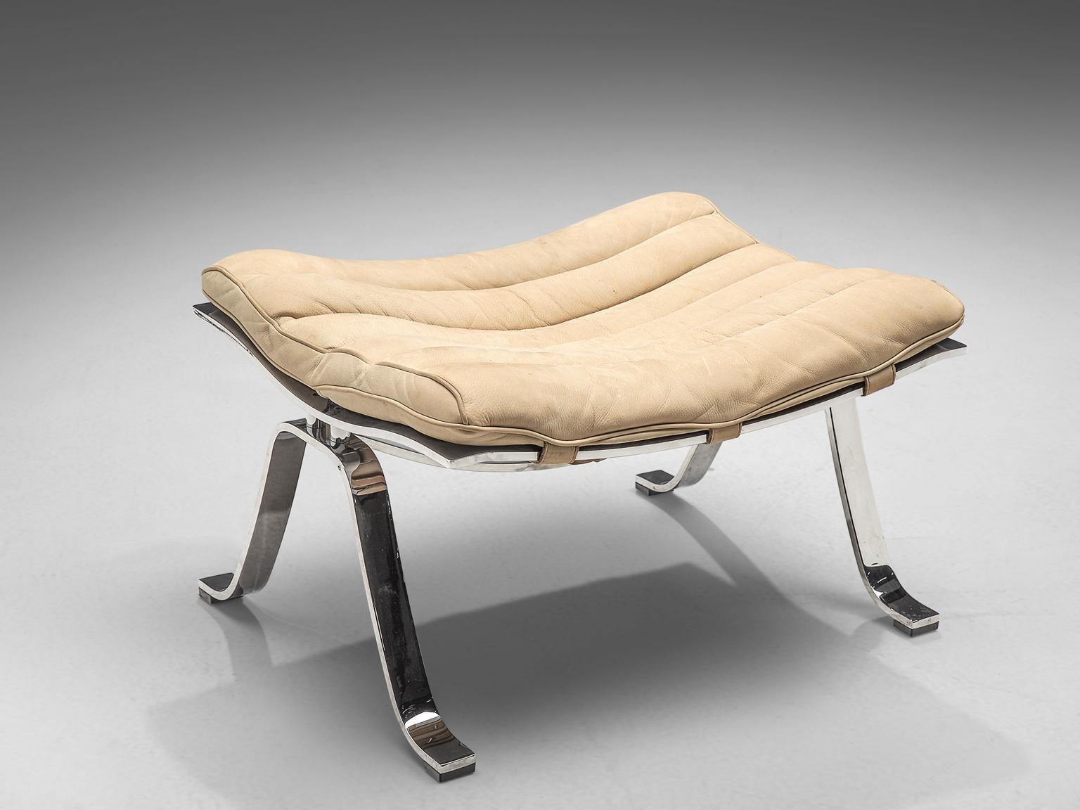 Arne Norell ' Ari' Lounge Chair and Ottoman in Leather 2
