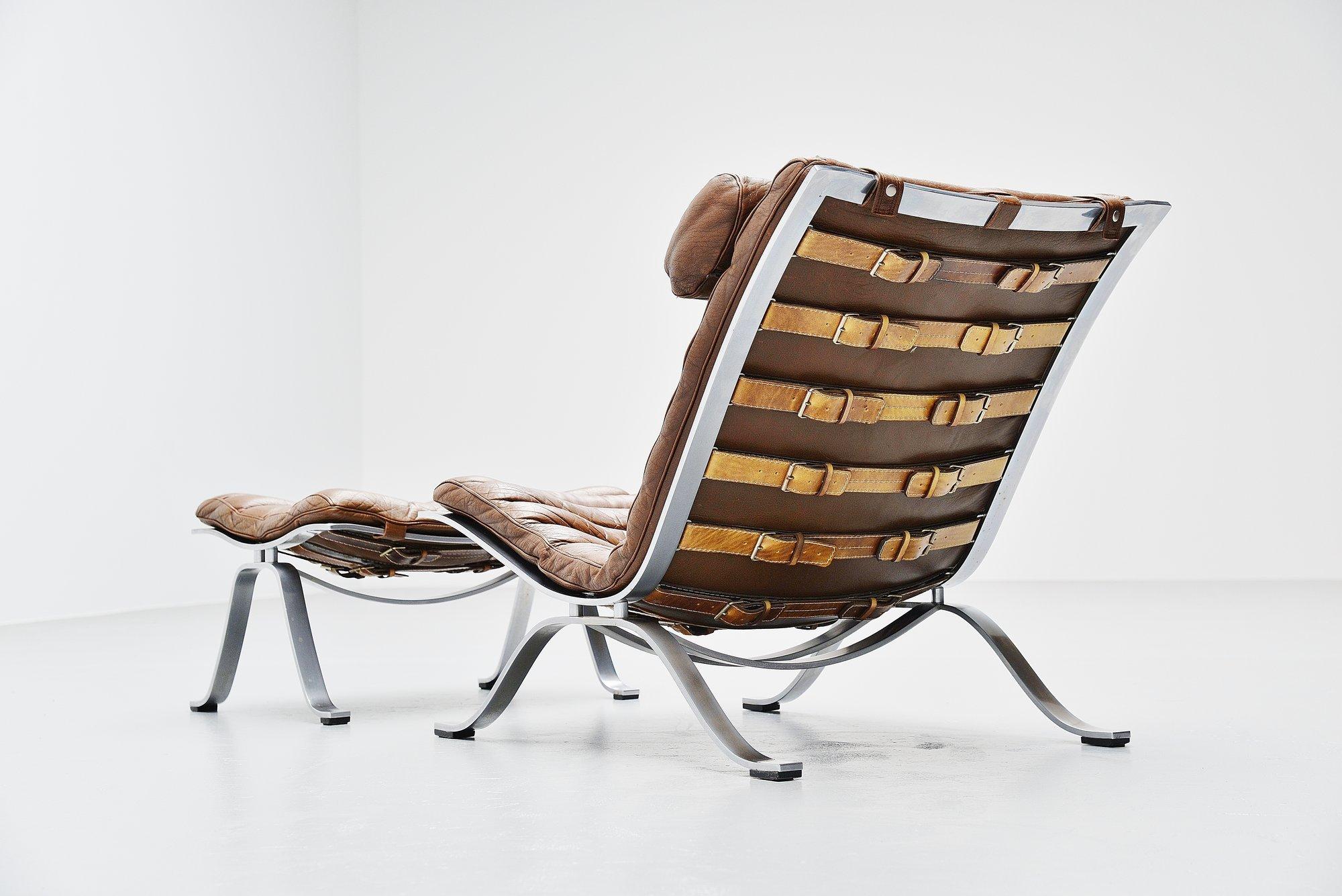 Arne Norell Ari Lounge Chair and Ottoman, Sweden, 1966 In Good Condition In Roosendaal, Noord Brabant