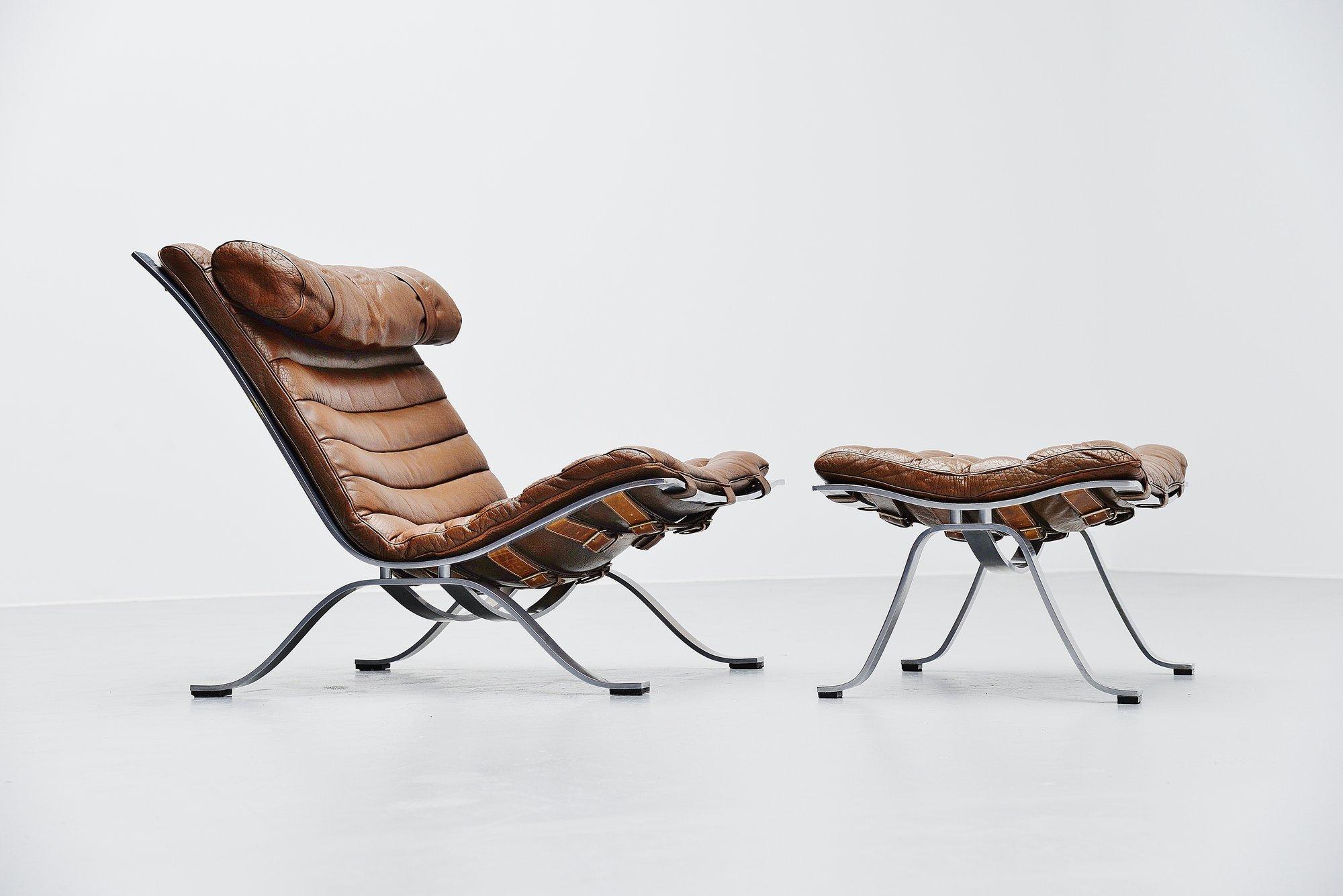 Arne Norell Ari Lounge Chair and Ottoman, Sweden, 1966 2