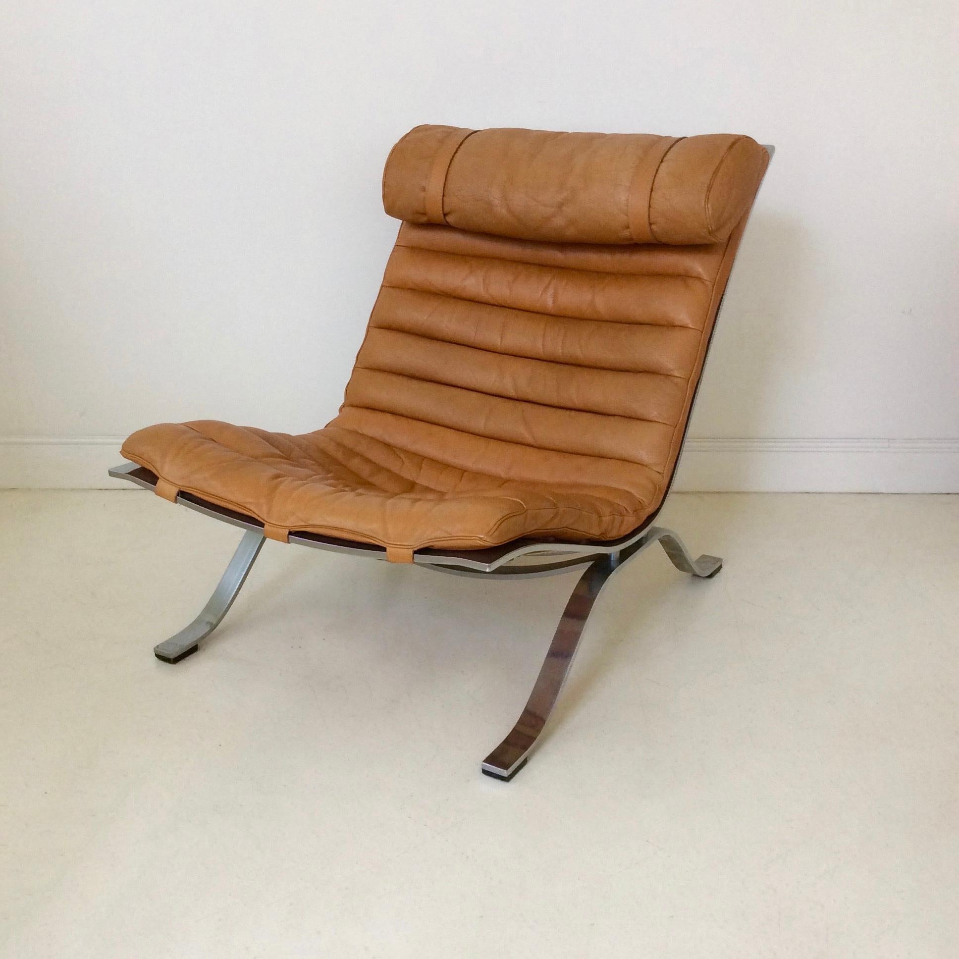 Steel Arne Norell Ari Lounge Chair, circa 1965, Sweden