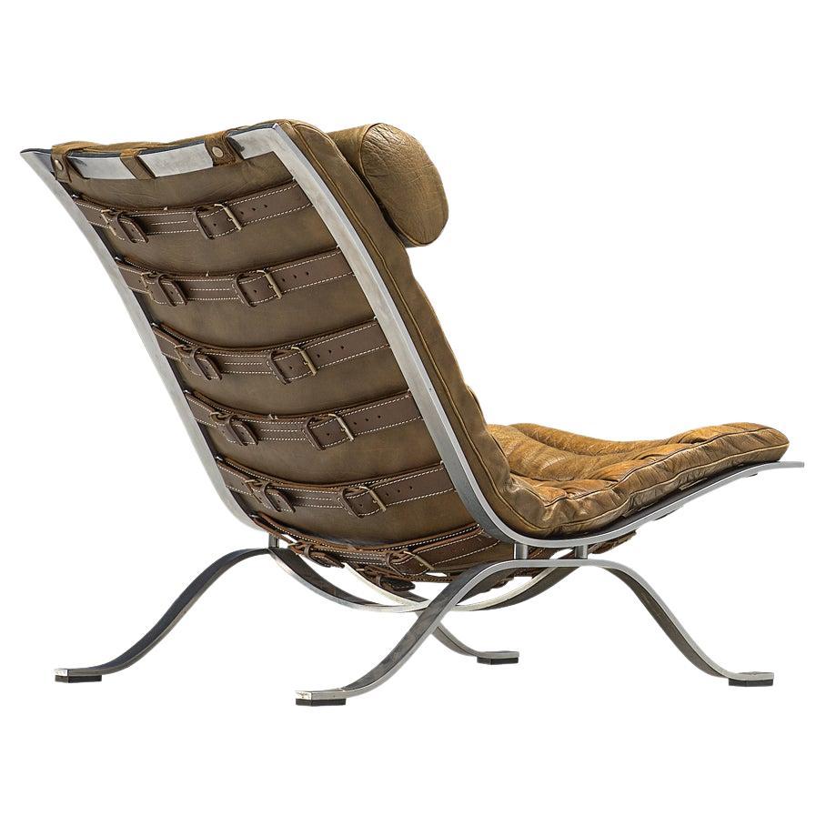 Arne Norell 'Ari' Lounge Chair in Camel Leather