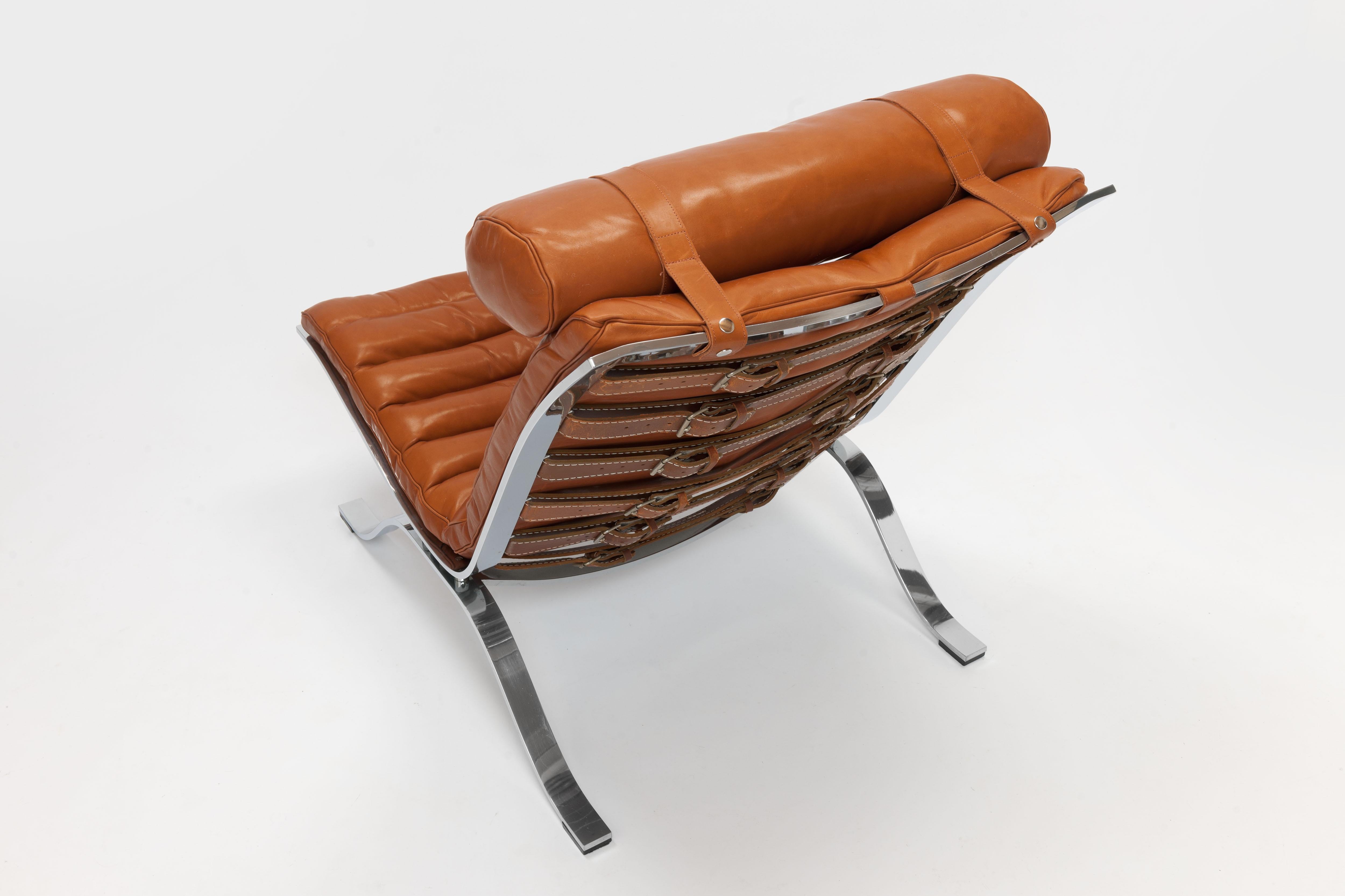 Arne Norell ARI Lounge Chair in Cognac Leather In Good Condition In Utrecht, NL