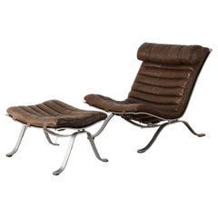 Arne Norell Ari Lounge Chair With Ottoman 1960
s