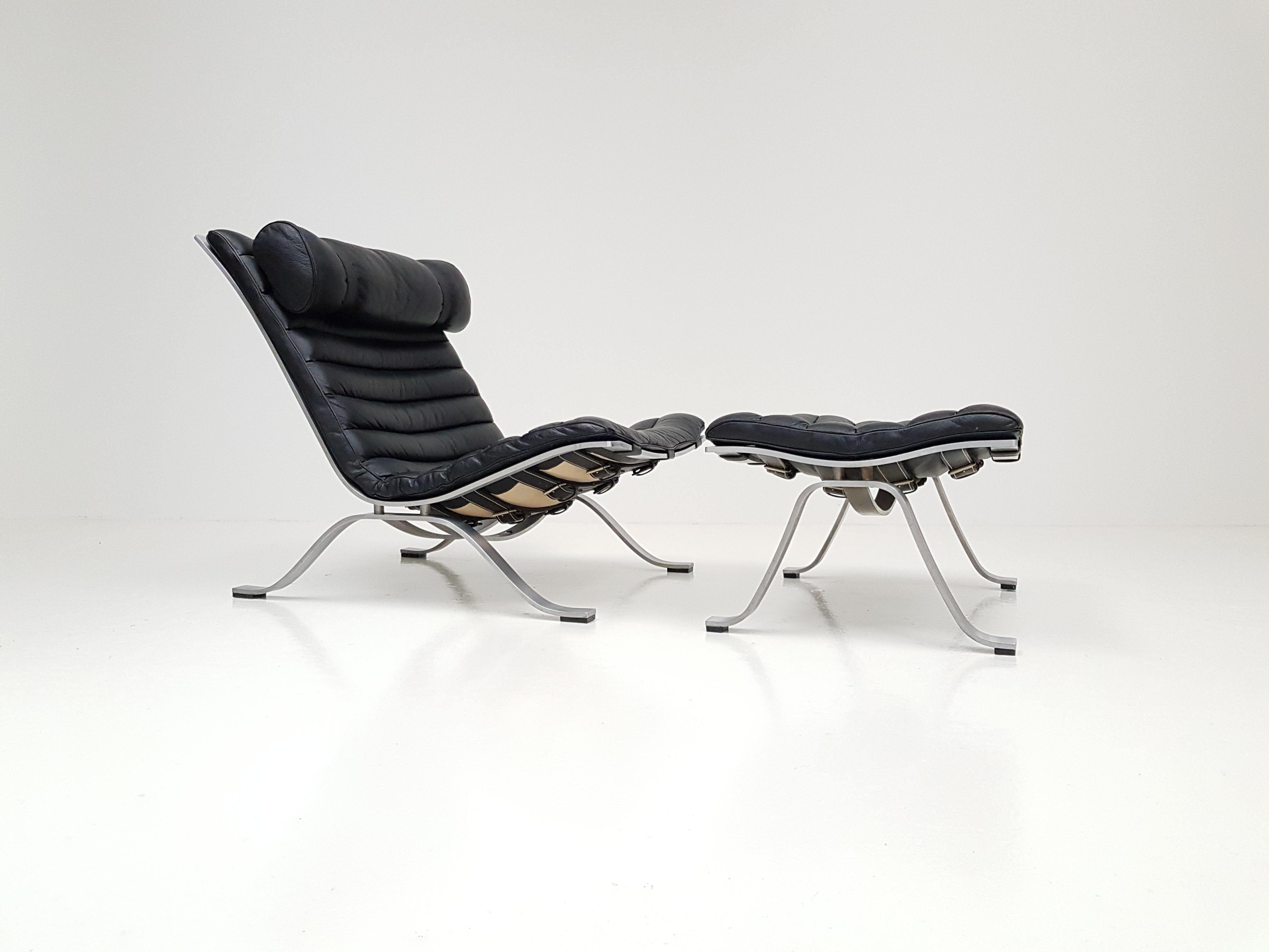 Arne Norell 'Ari' Lounge Chair with Ottoman, 1966, Norell Möbe 3