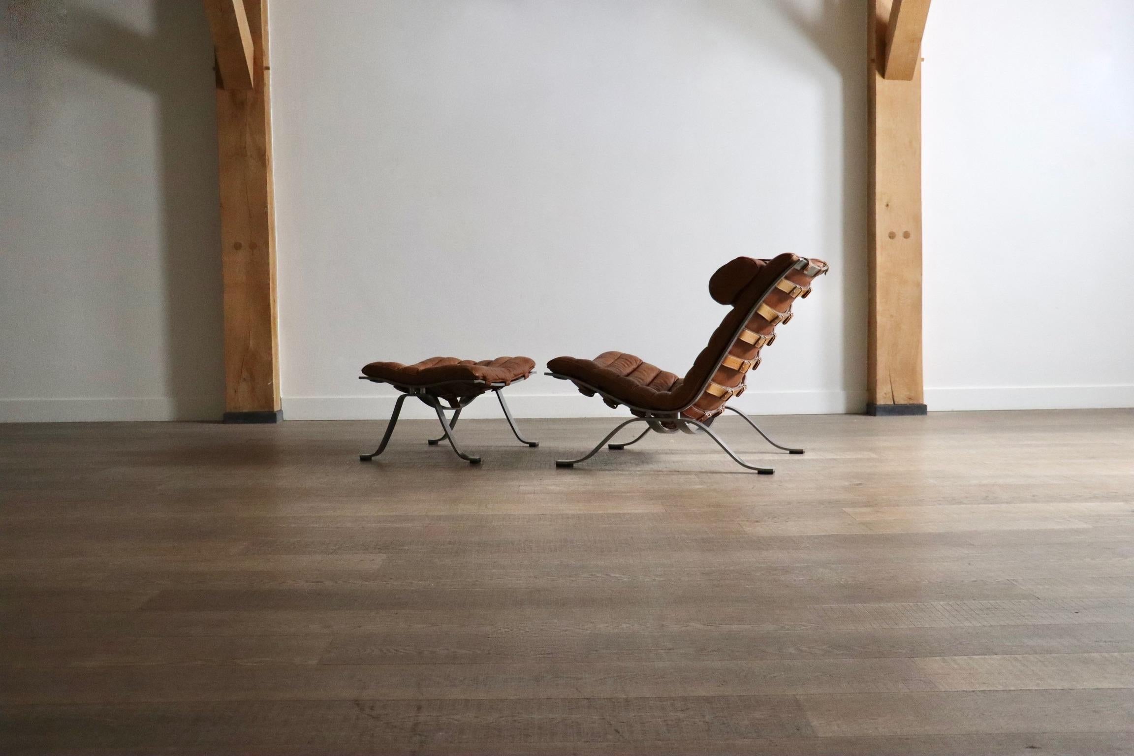 Arne Norell Ari lounge chair with Ottoman Sweden 1966 2