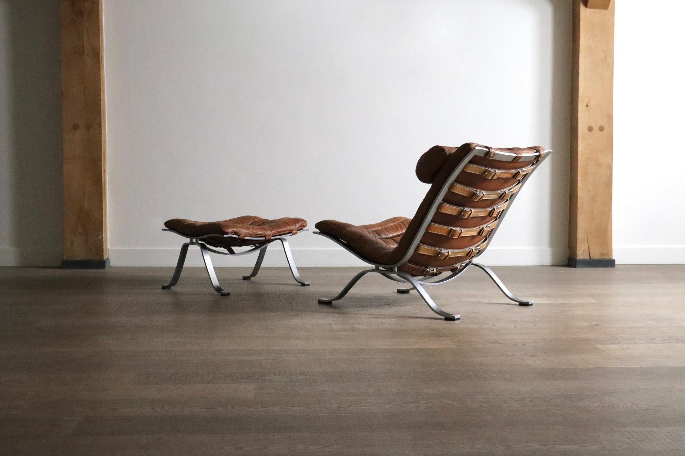 Arne Norell Ari lounge chair with Ottoman Sweden 1966 3