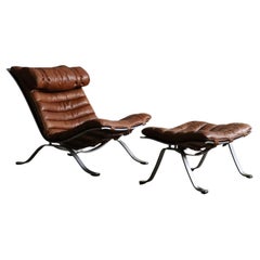 Arne Norell Ari lounge chair with Ottoman Sweden 1966
