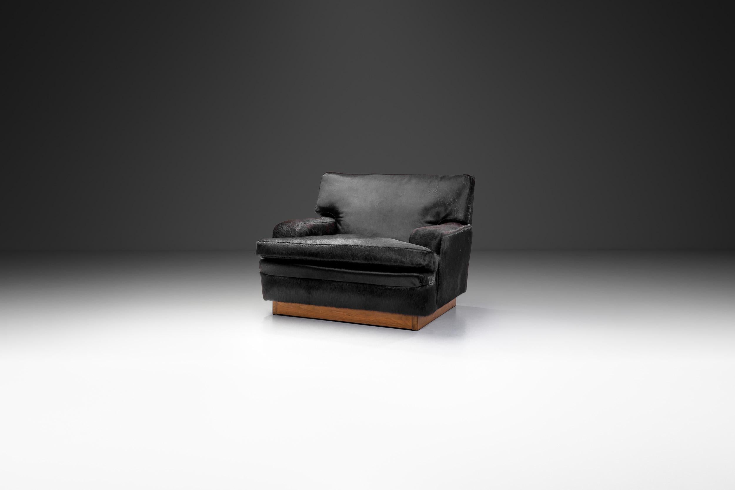 Arne Norell Sessel aus Rindsleder für Norell Möbel AB, Schweden Mitte des 20. (Schwedisch) im Angebot