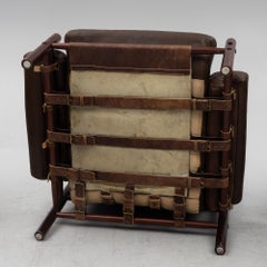 Arne Norell Armchair "Inca" and foot stool by Norell Möbel AB Sweden 1970