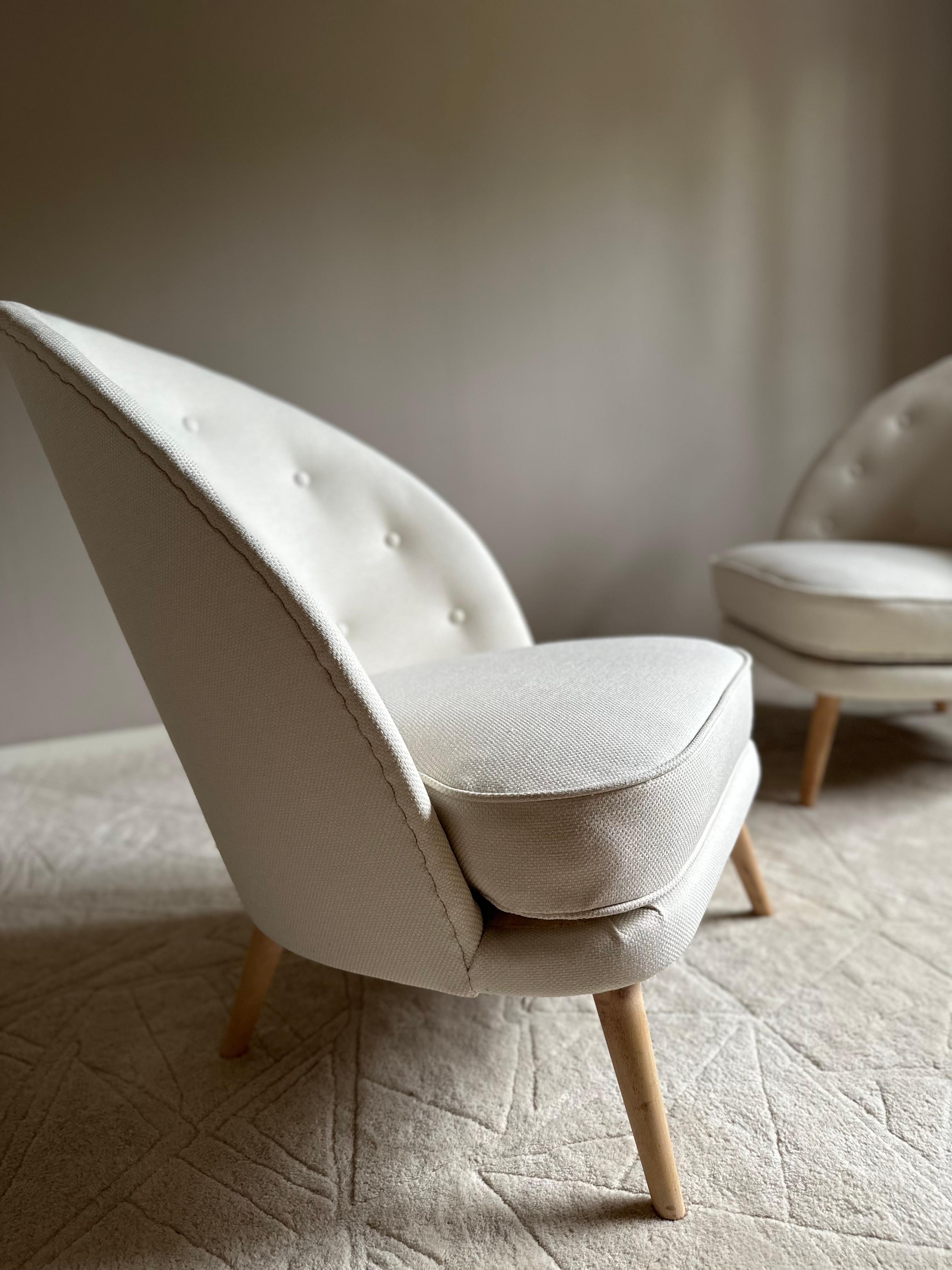 Mid-Century Modern Arne Norell, att. Asymmetric Chairs