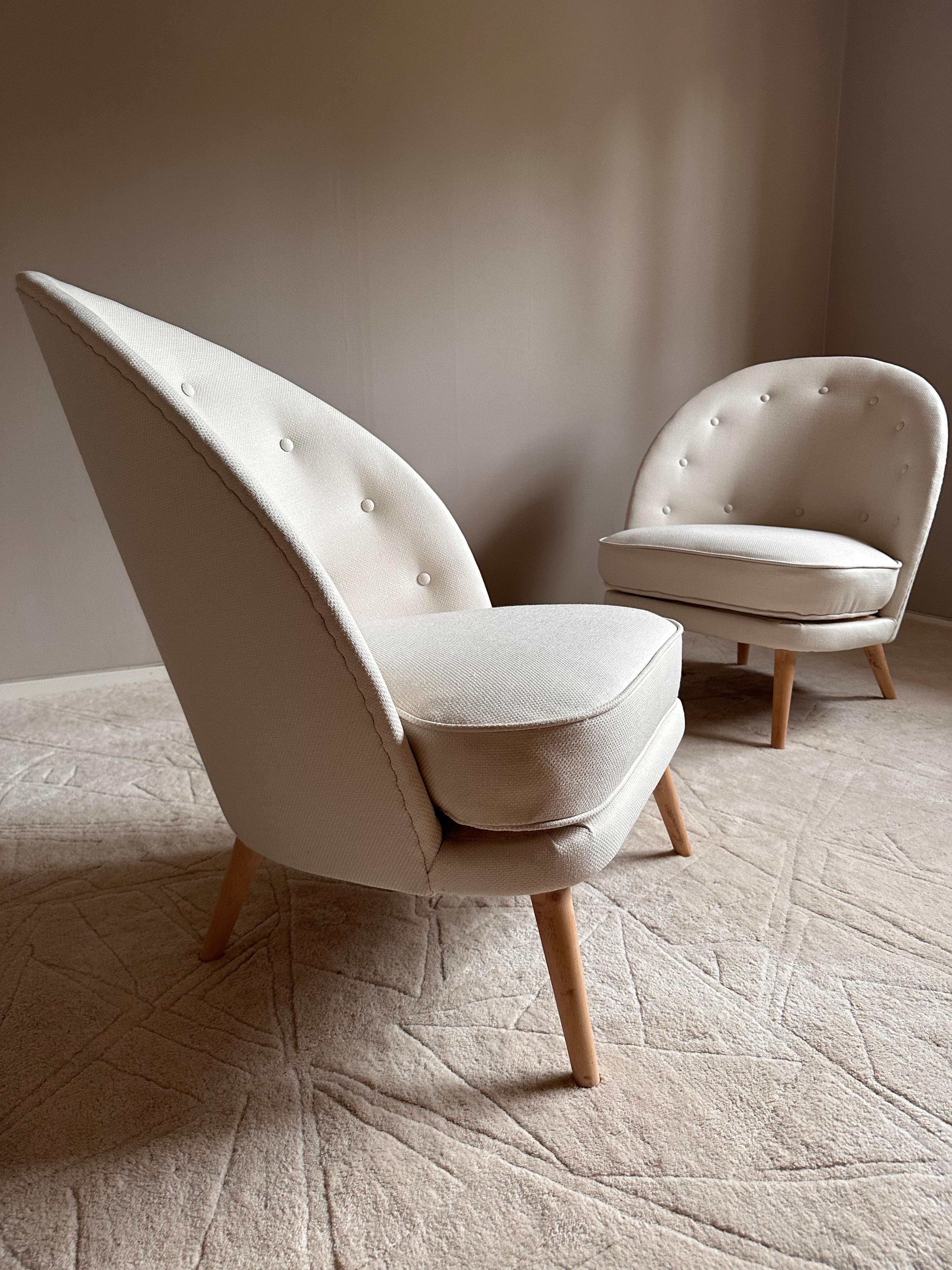 20th Century Arne Norell, att. Asymmetric Chairs