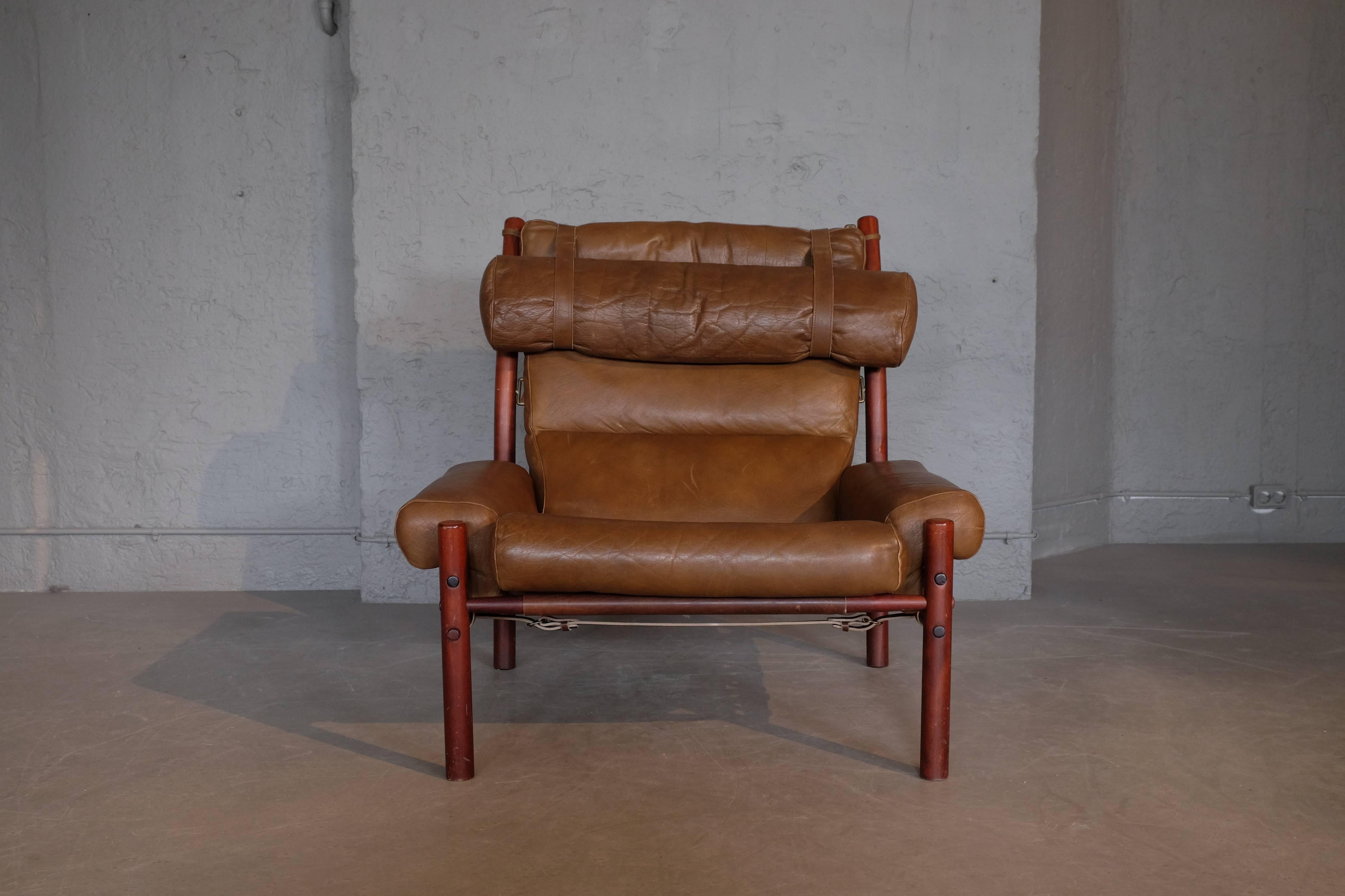 Scandinavian Modern Arne Norell Easy Chair Model Inca, 1970s