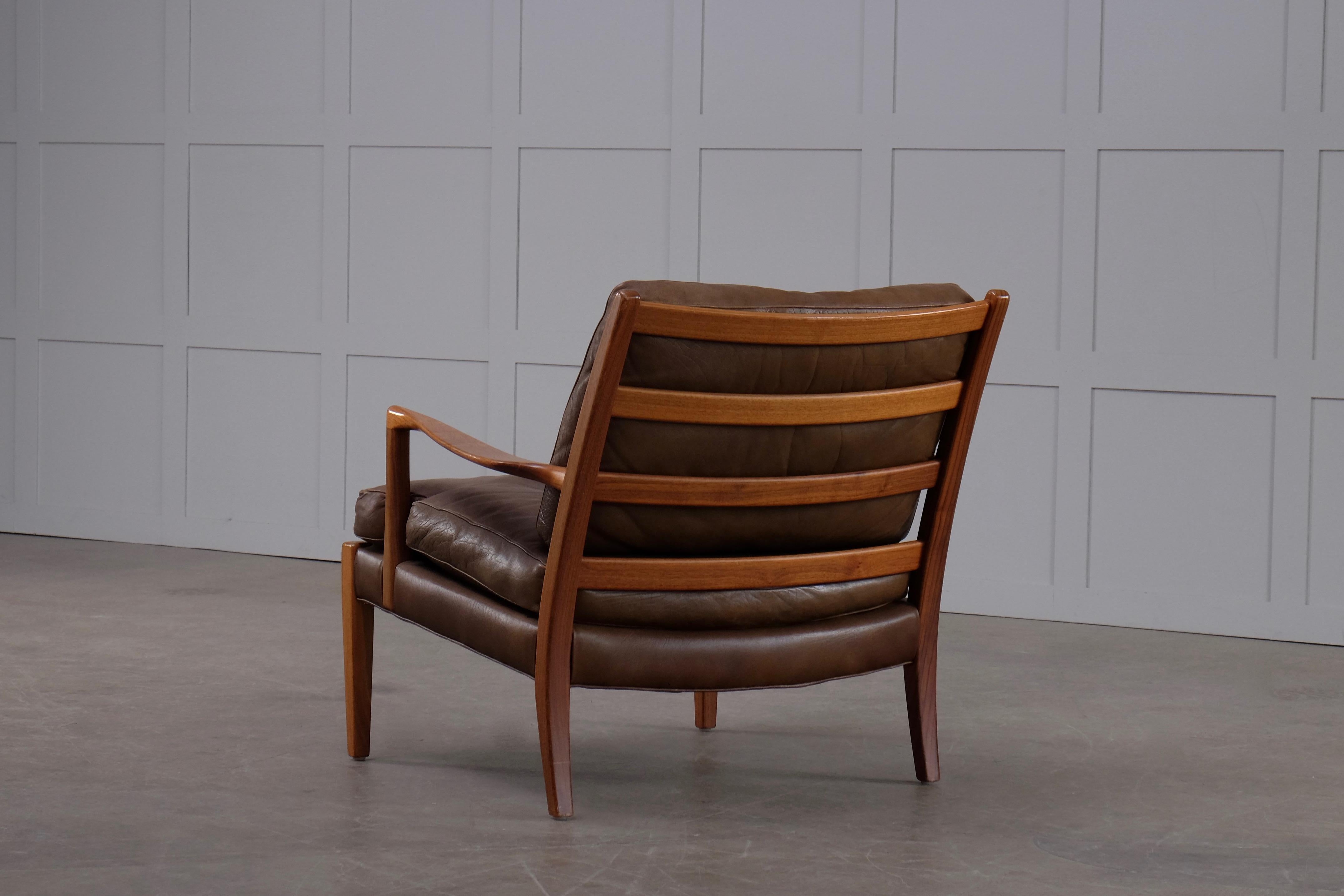 Scandinavian Modern Arne Norell Easy Chair Model 