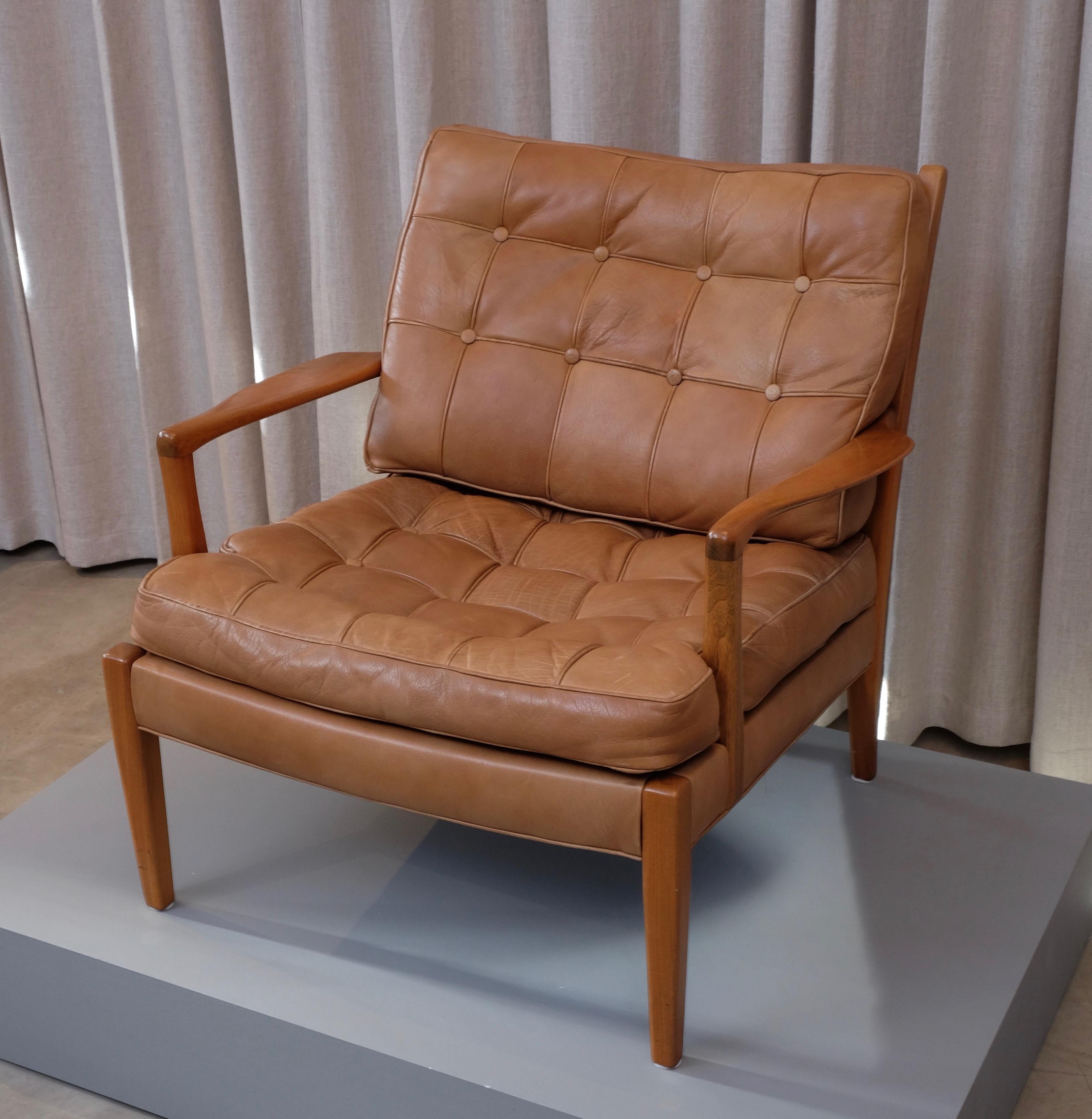 Arne Norell Easy Chair Modell „Löven“, 1960er Jahre im Zustand „Gut“ im Angebot in Stockholm, SE