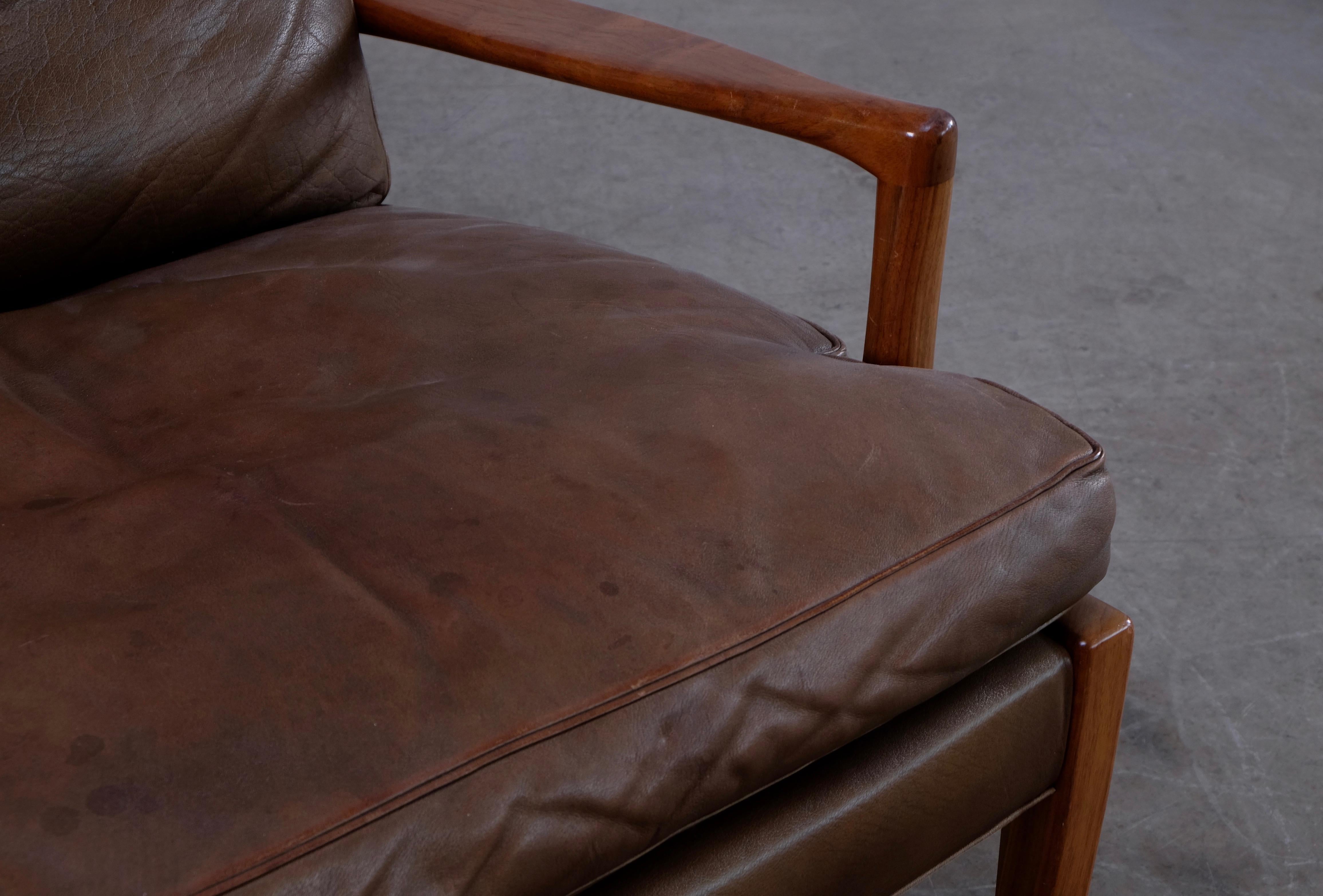 Leather Arne Norell Easy Chair Model 