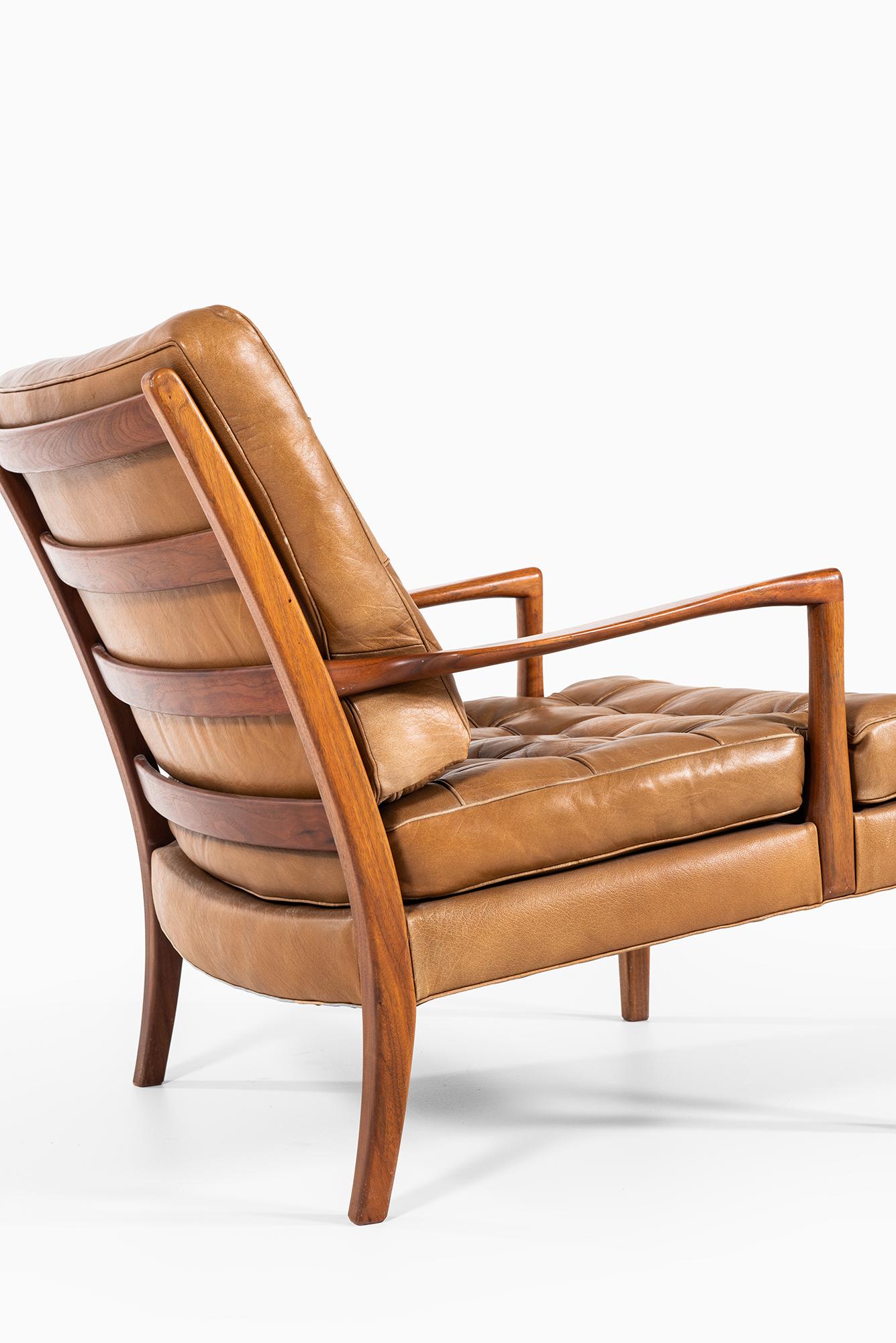 Mid-20th Century Arne Norell Easy Chair Model Löven by Arne Norell AB in Sweden For Sale