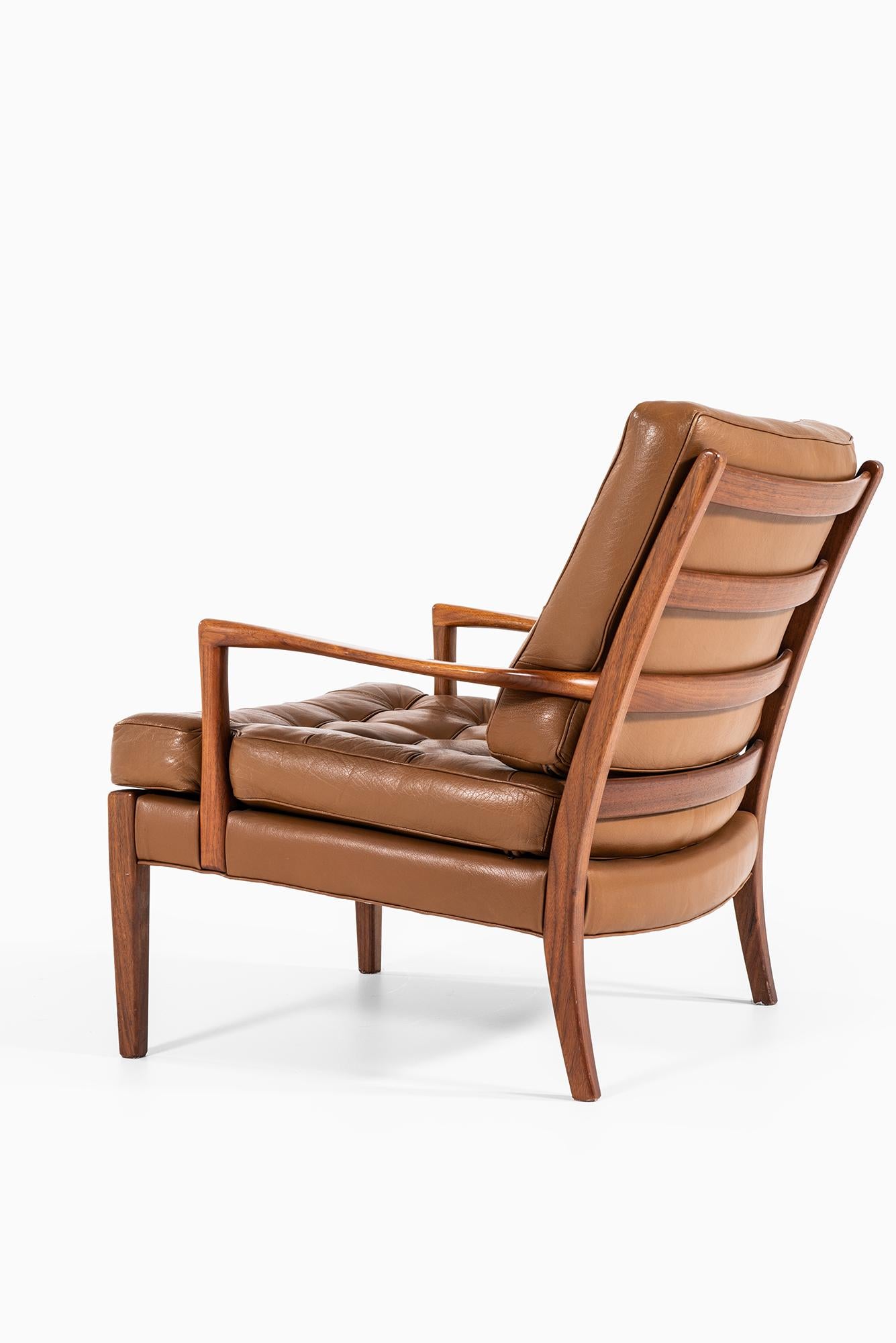 Mid-20th Century Arne Norell Easy Chair Model Löven by Arne Norell Ab in Sweden For Sale